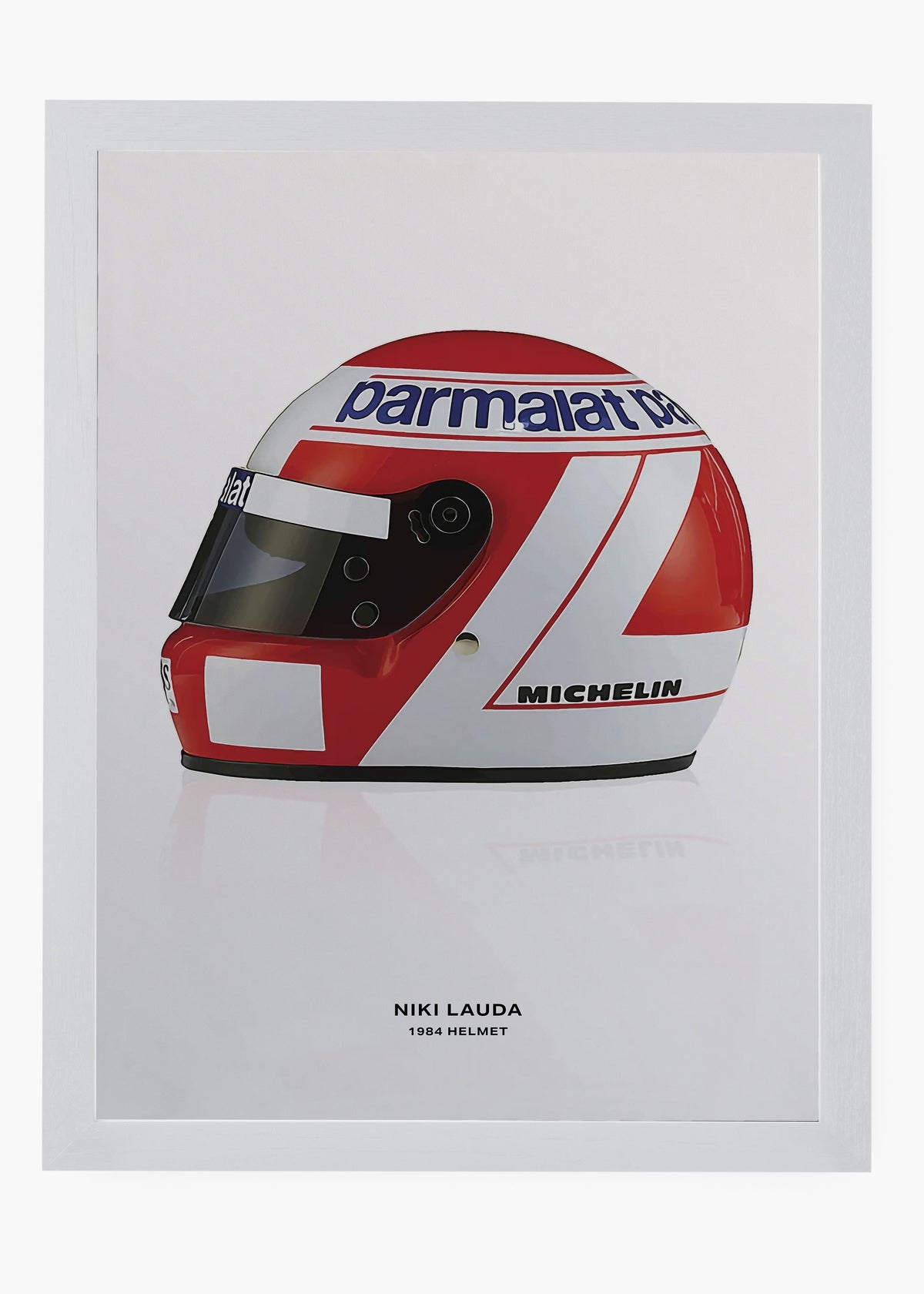 Quadro decorativo Niki Lauda 1984 — arte de automobilismo para parede | Cübe Quadros