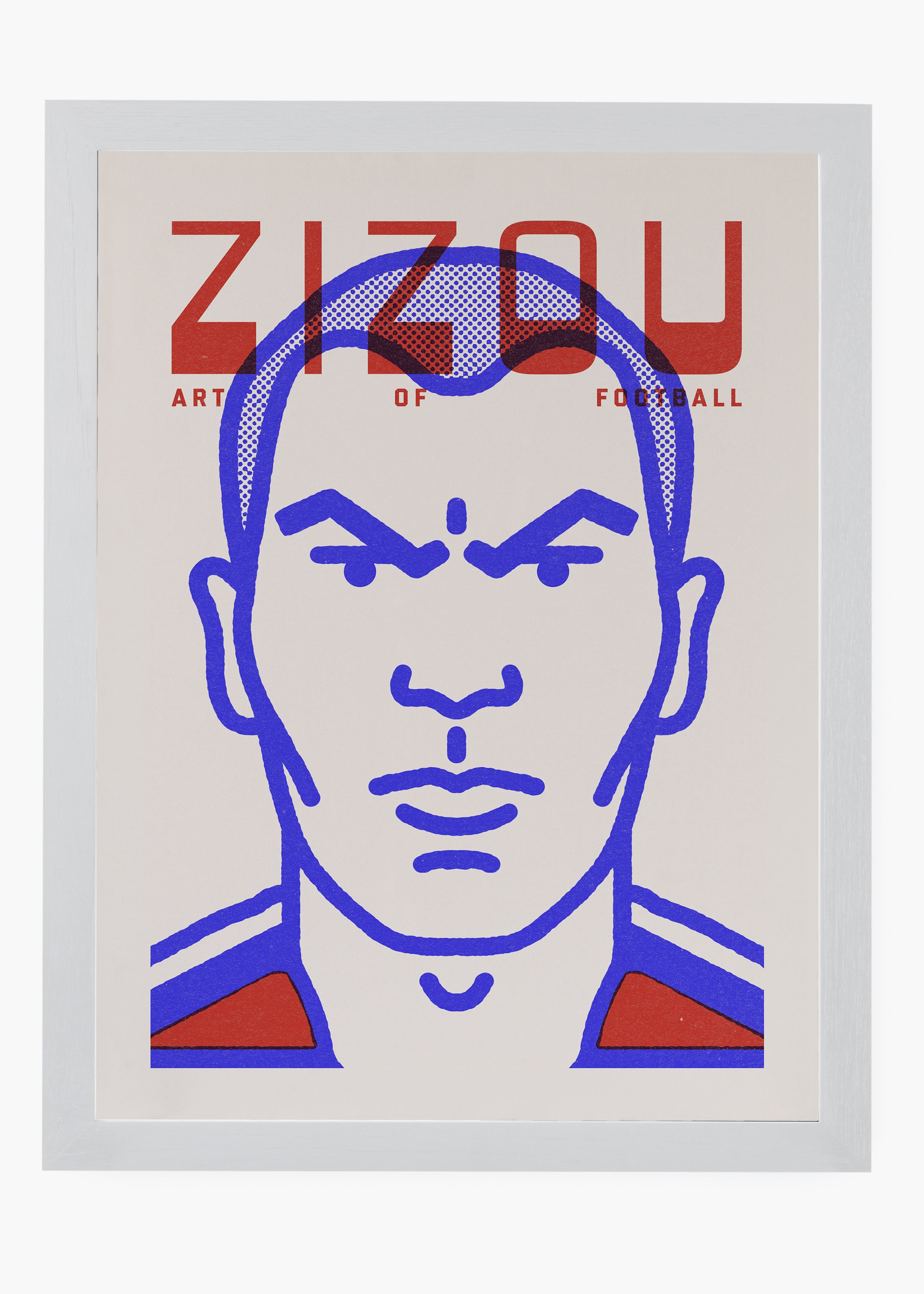 Quadro decorativo Zinedine Zidane — arte de futebol para parede | Cübe Quadros