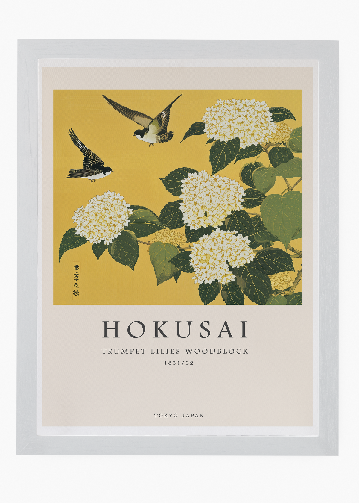 Quadro Japones Hokusai Lilies - 5