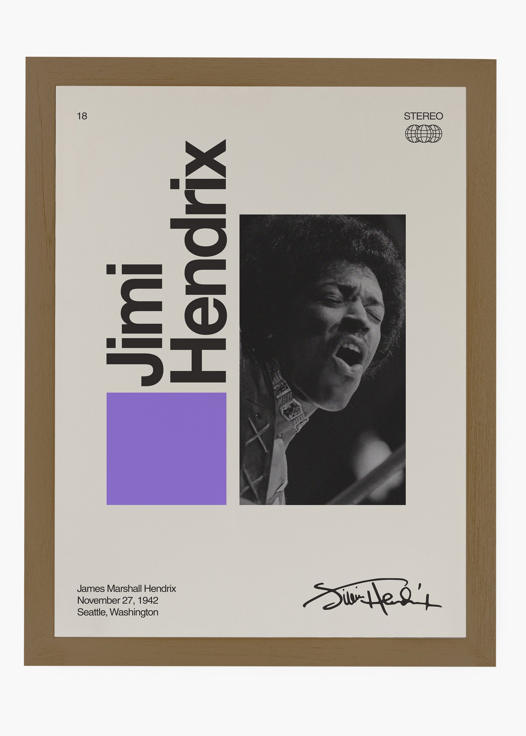 Quadro Signature Jimi Hendrix