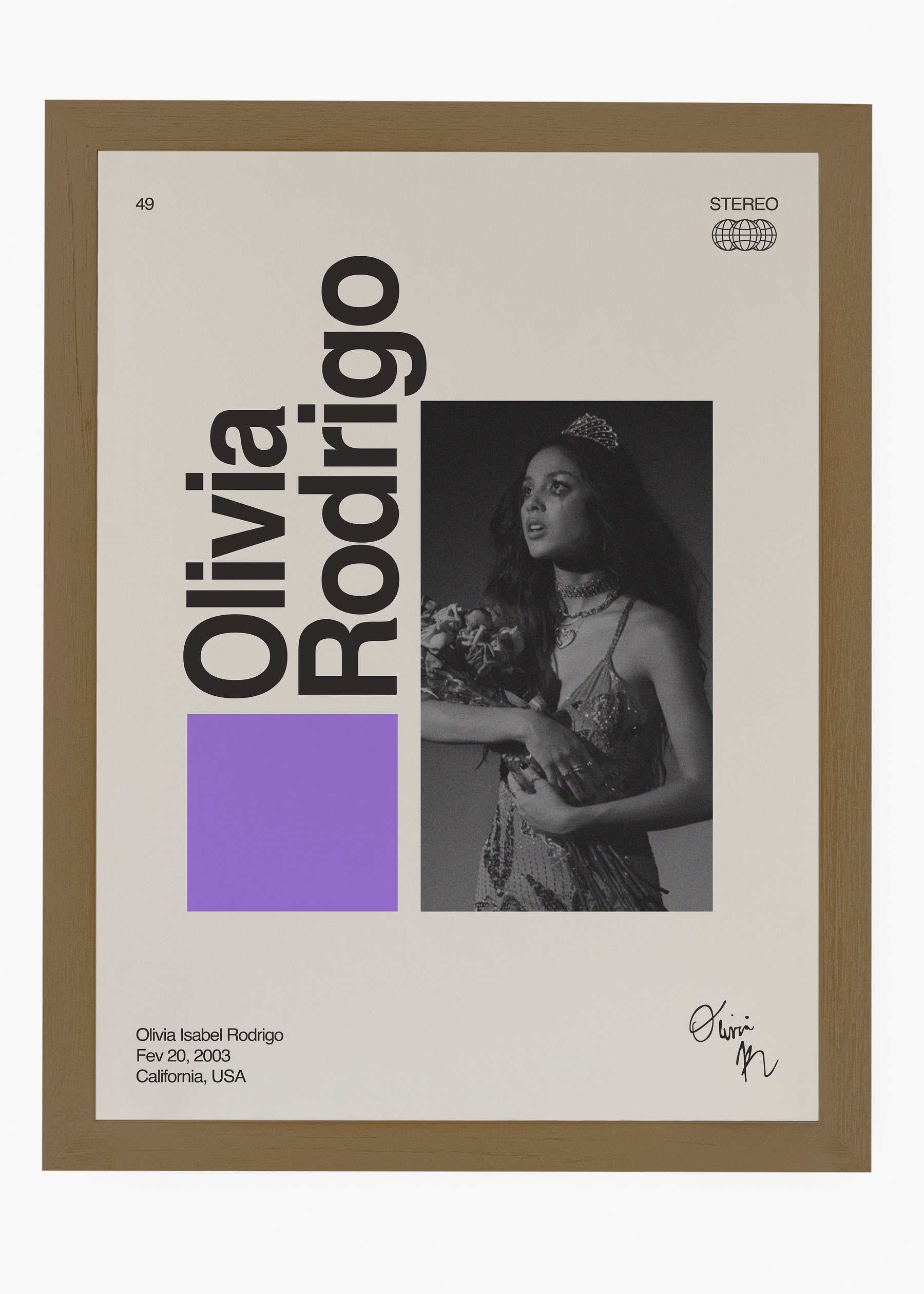 Quadro Signature Olivia Rodrigo
