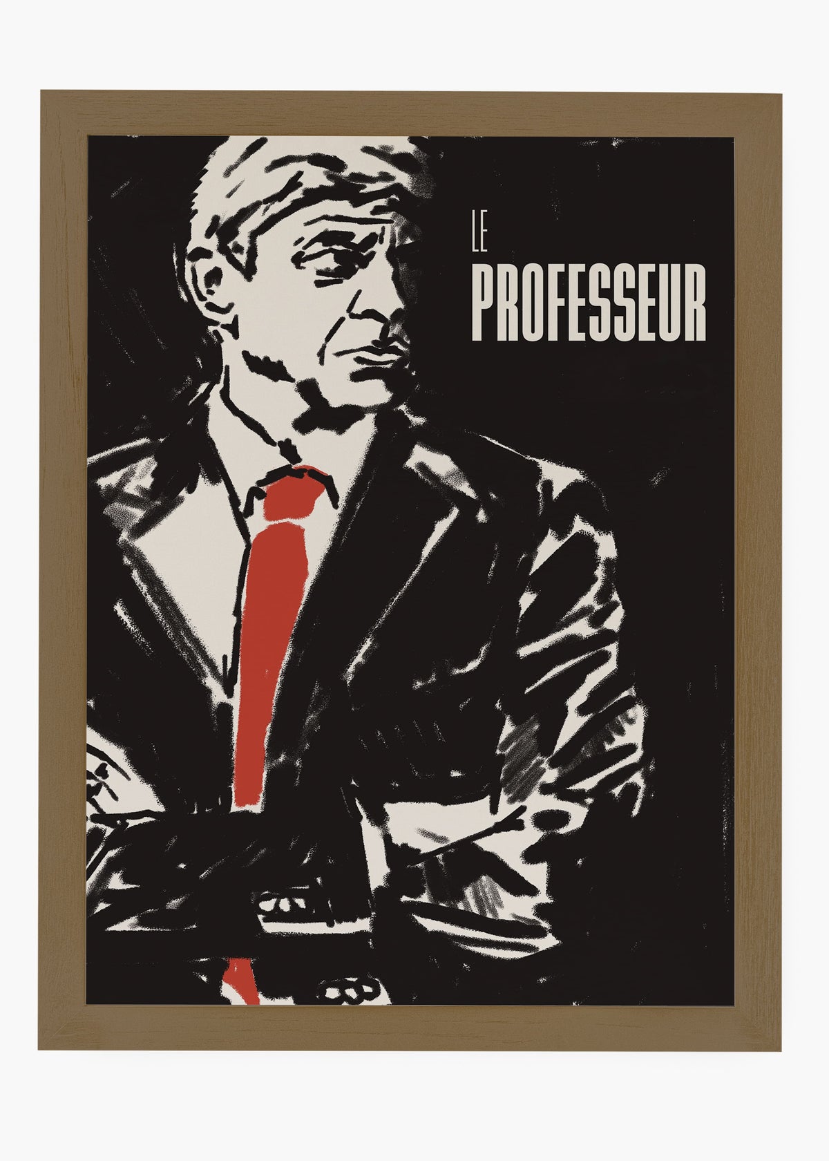 Quadro decorativo Arsene Wenger Le Professeur Arsenal — arte de futebol para parede | Cübe Quadros