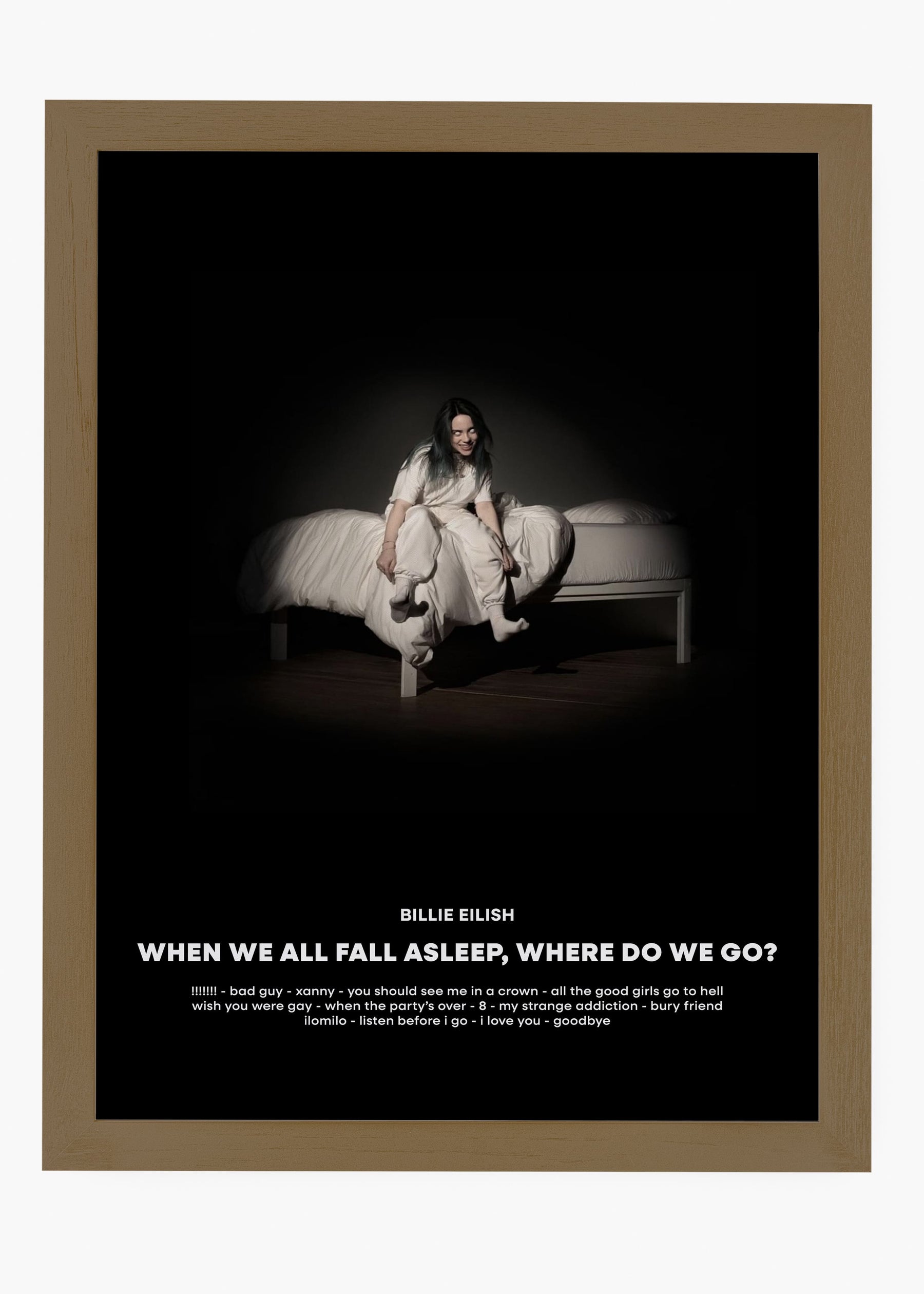 Quadro Billie Eilish When We All Fall Asleep Capa