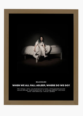 Quadro Billie Eilish When We All Fall Asleep Capa