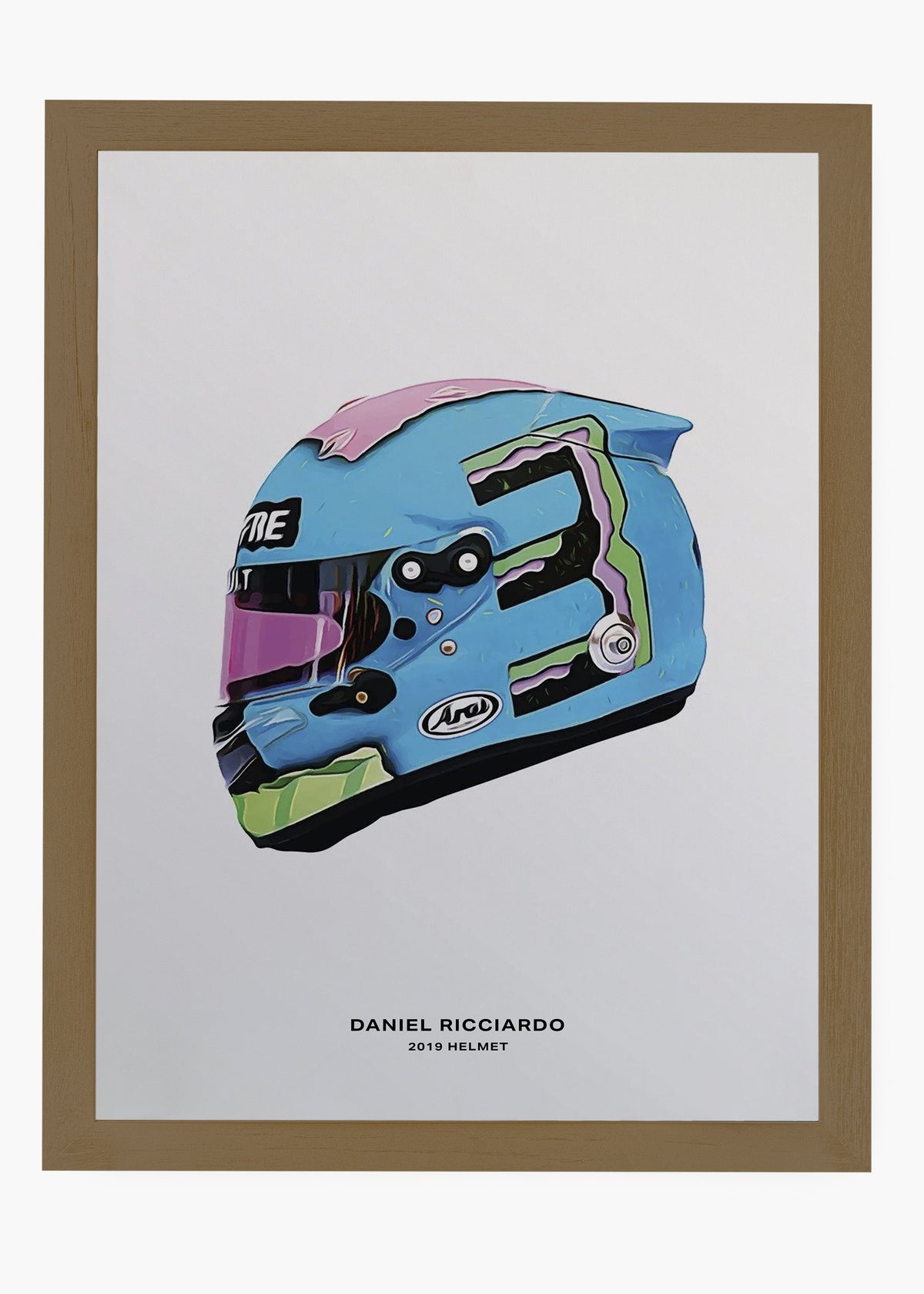 Quadro decorativo Daniel Ricciardo 2019 II — arte de automobilismo para parede | Cübe Quadros