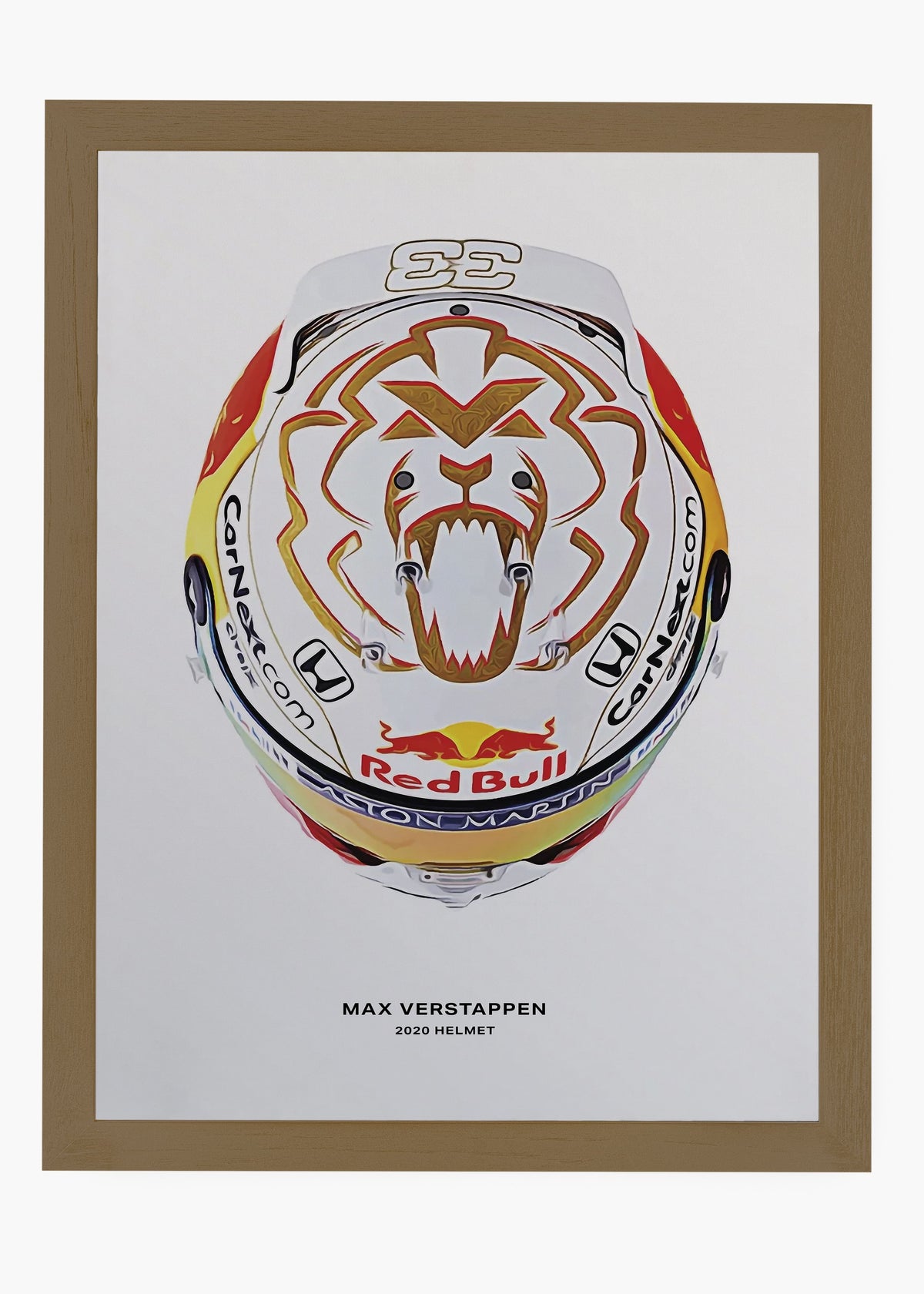 Quadro decorativo Max Verstappen 2020 — arte de automobilismo para parede | Cübe Quadros