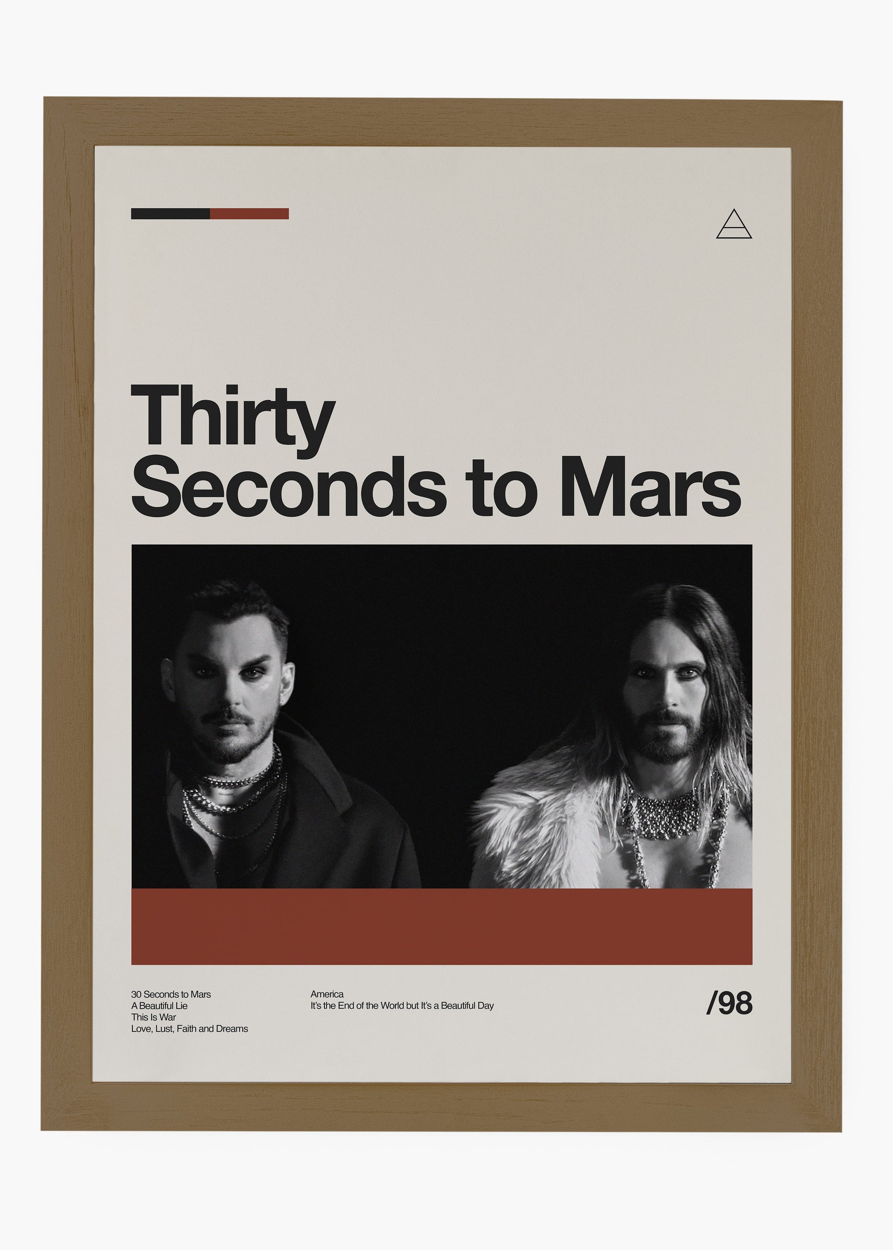 Quadro Thirty Seconds to Mars Banda