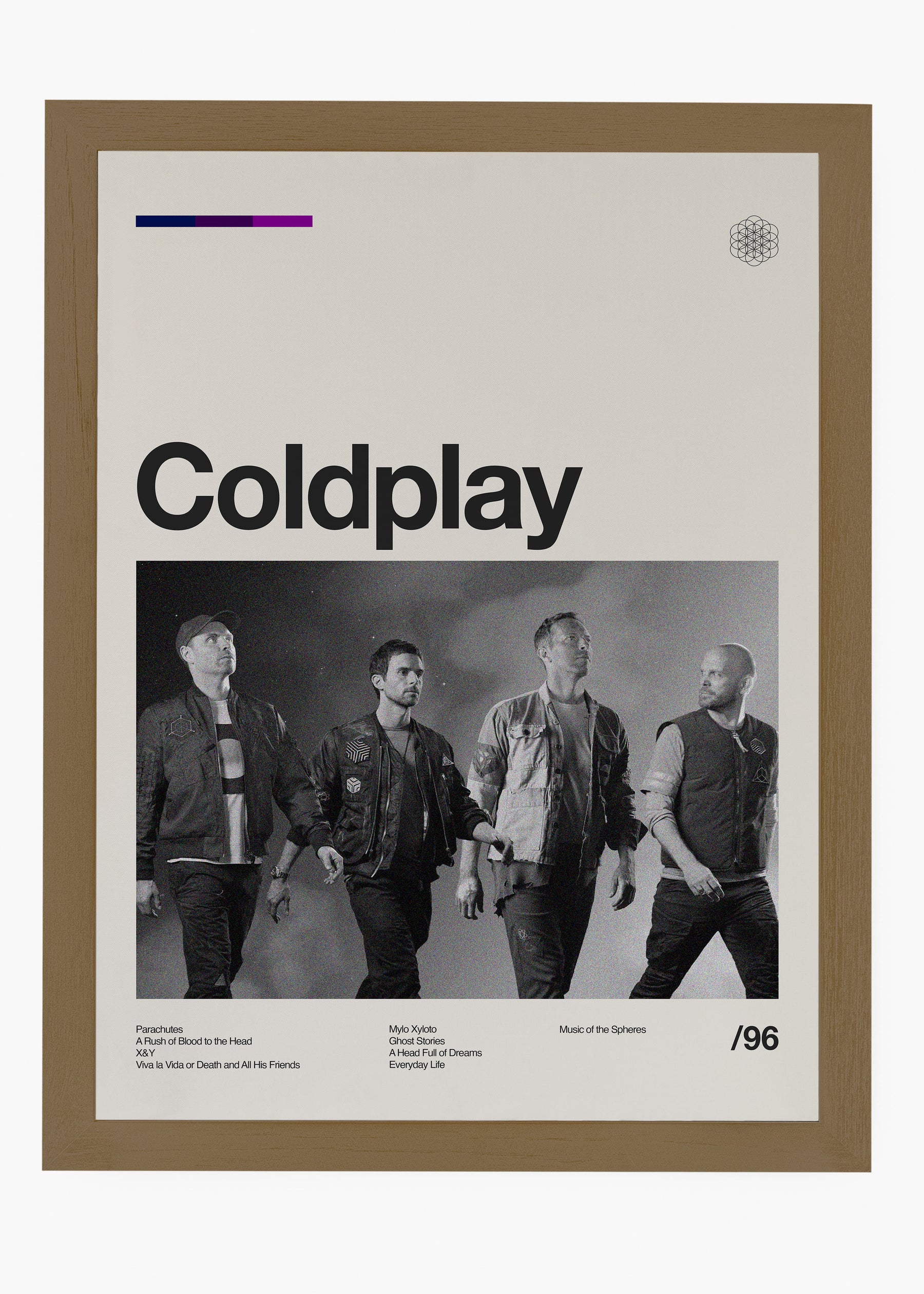 Quadro Coldplay Banda