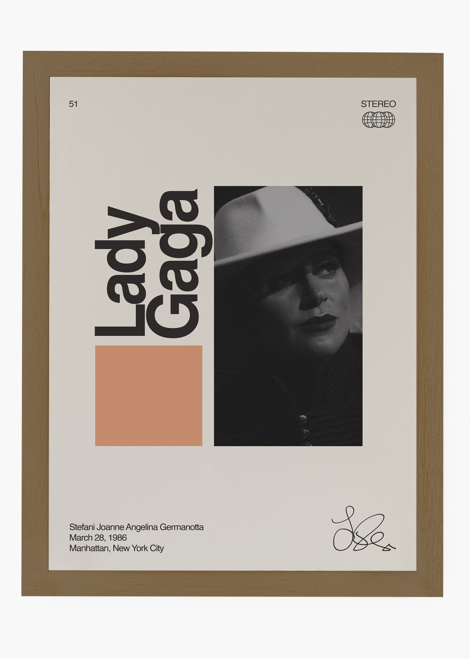 Quadro Signature Lady Gaga