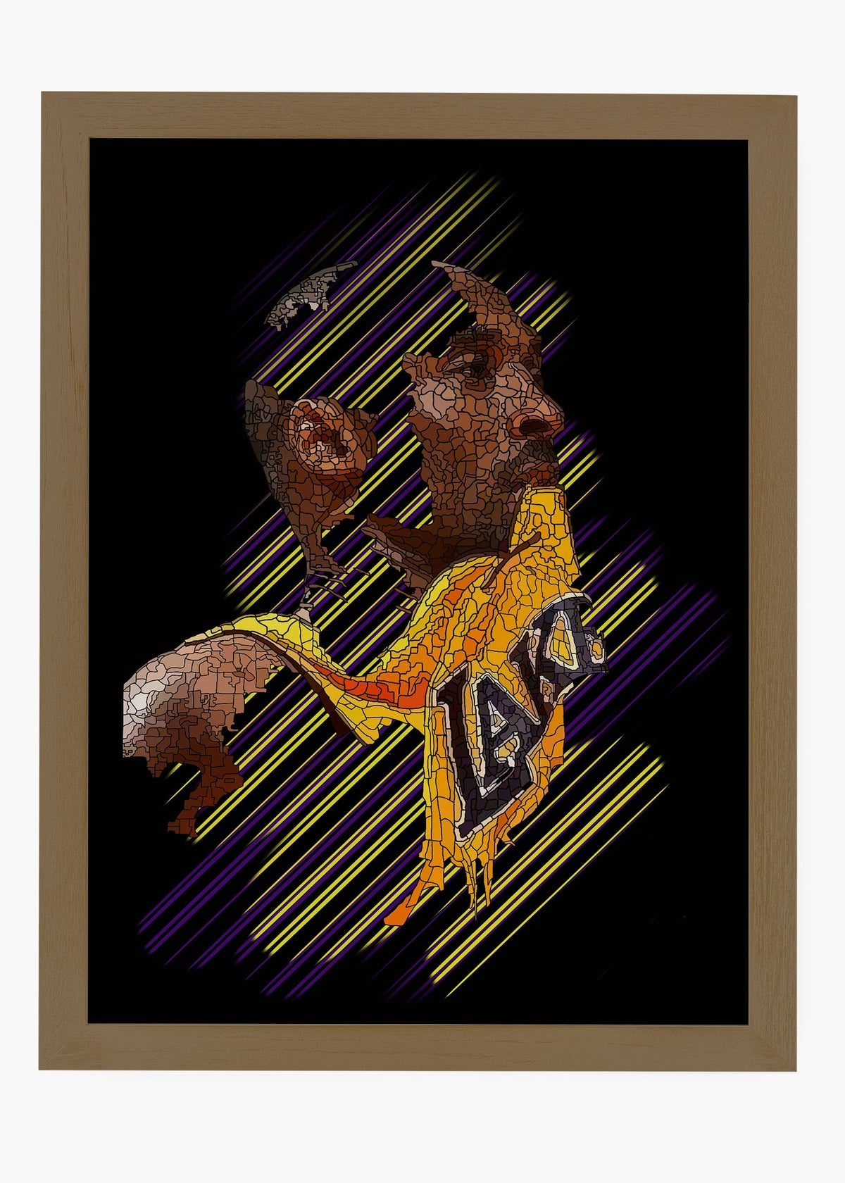 Quadro decorativo Kobe Bryant II — arte de basquete para parede | Cübe Quadros