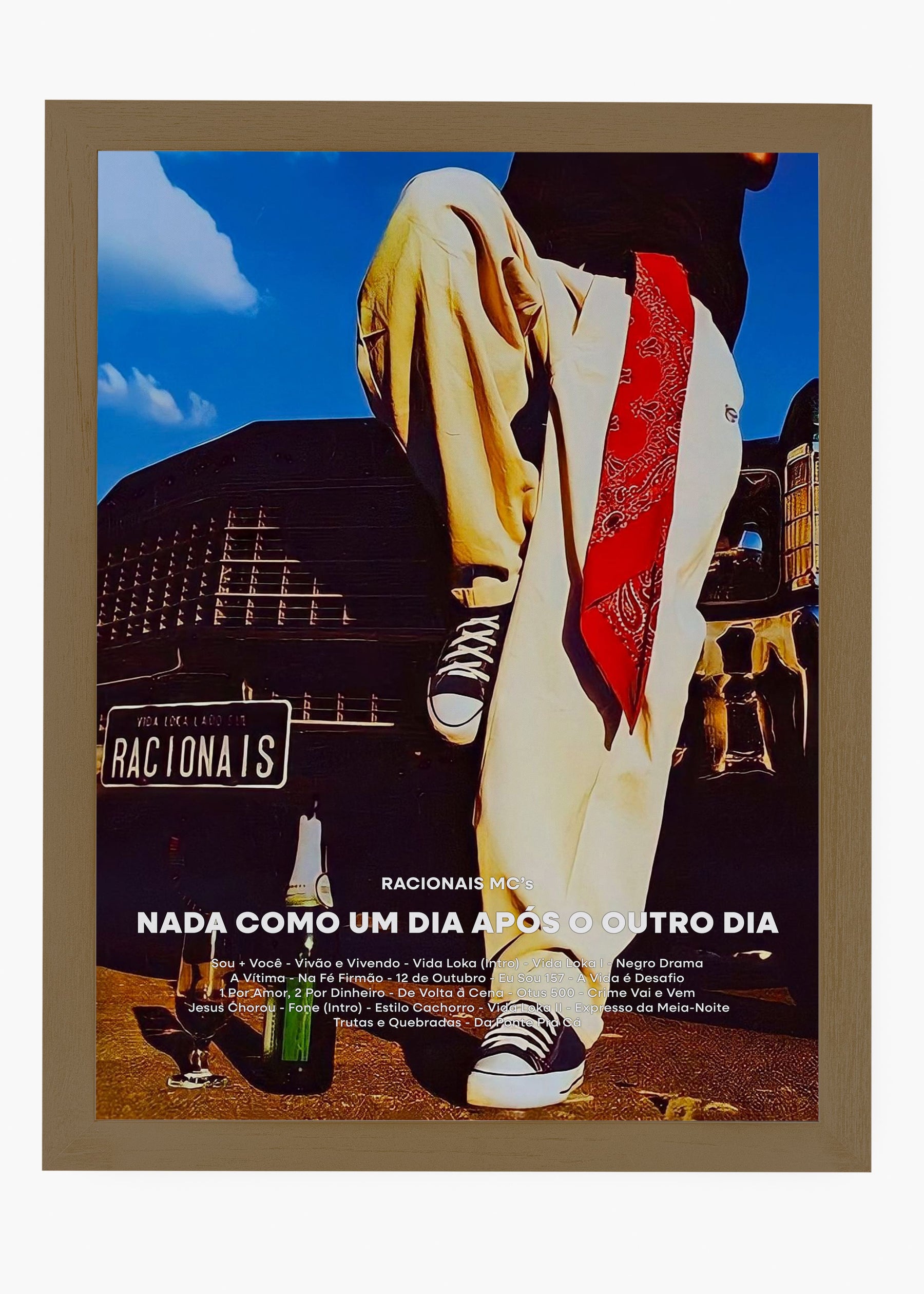 Quadro Racionais Mc`s - Nada como um Dia após o outro Dia Capa
