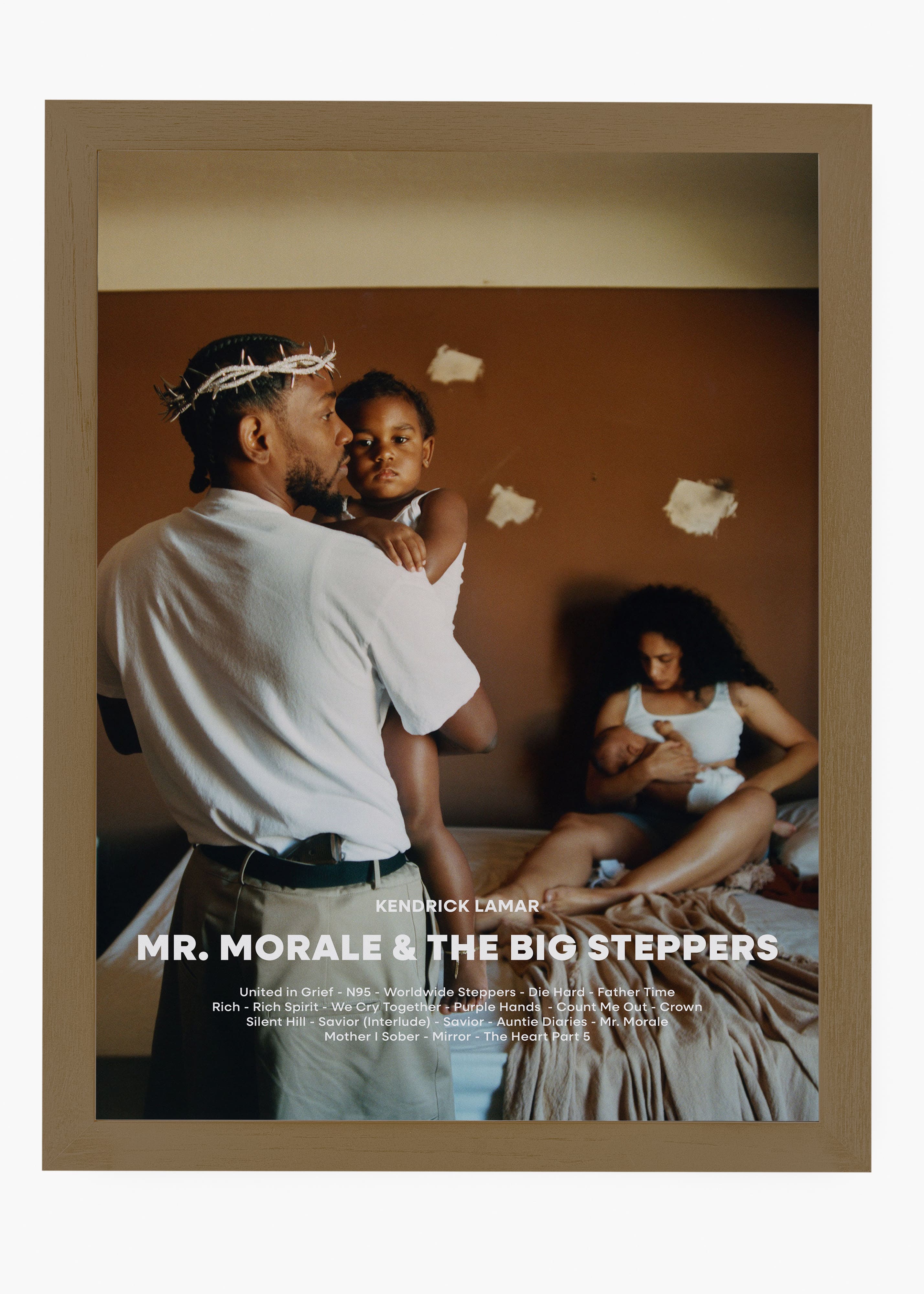 Quadro decorativo Kendrick Lamar Mr Morale The Big Steppers — arte de rap para parede | Cübe Quadros