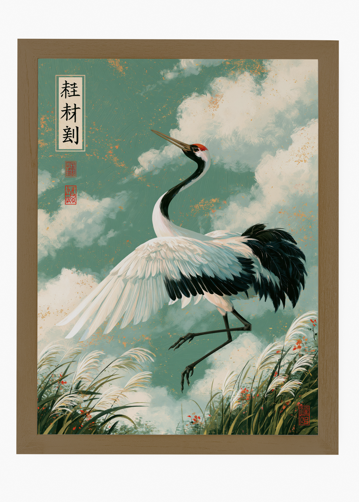Quadro Japonês Crane in Flight - 6