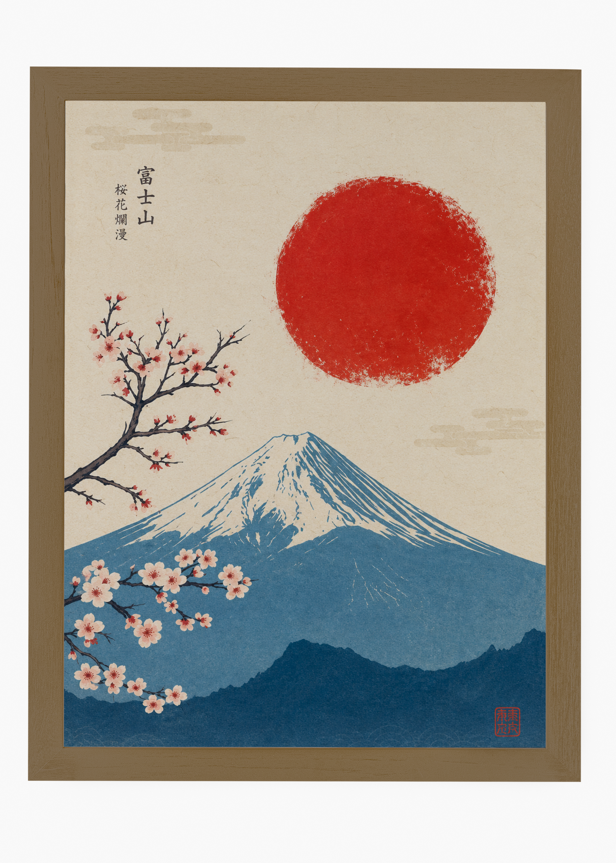 Quadro Japonês Sakura Fuji - 6