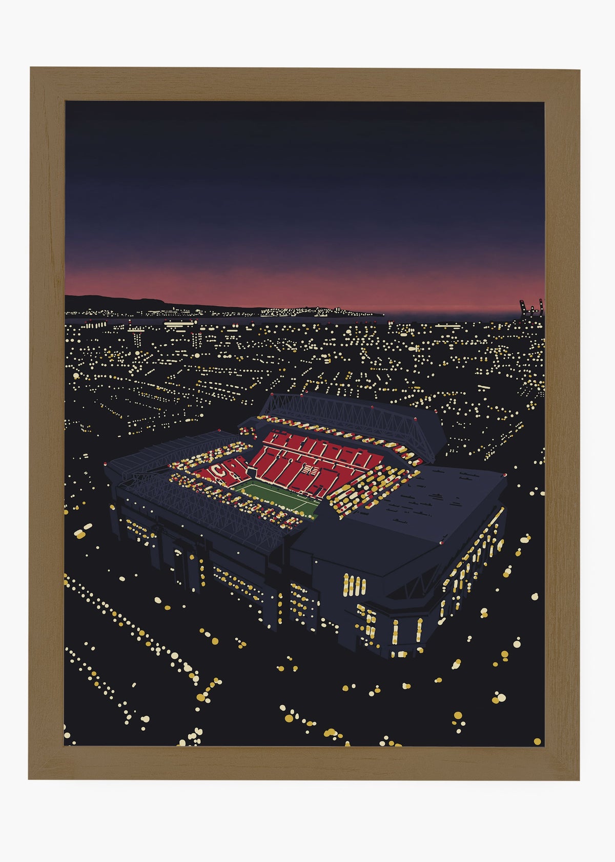 Quadro decorativo Liverpool Anfield — arte de futebol para parede | Cübe Quadros