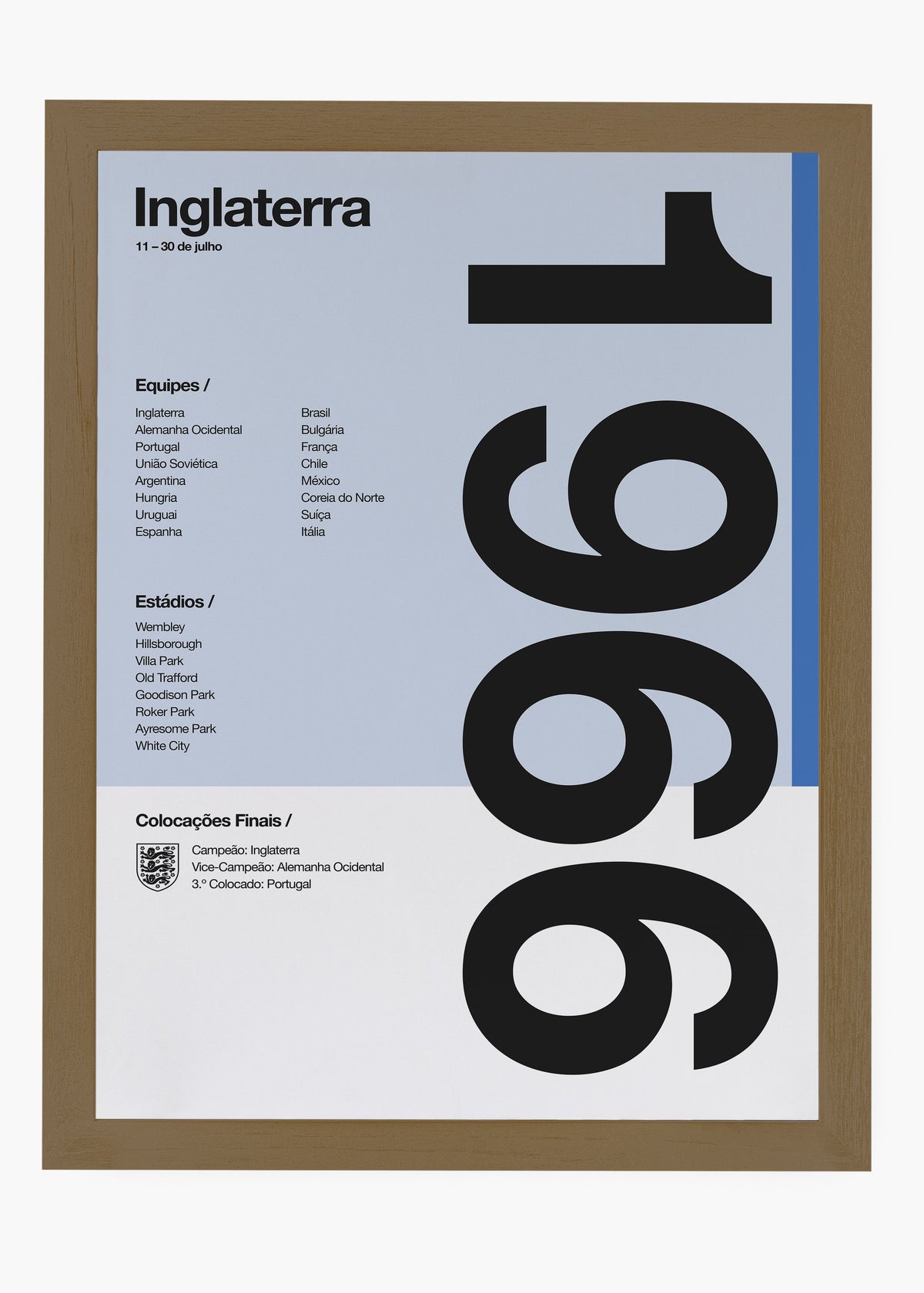 Quadro Copa do Mundo Inglaterra 1966