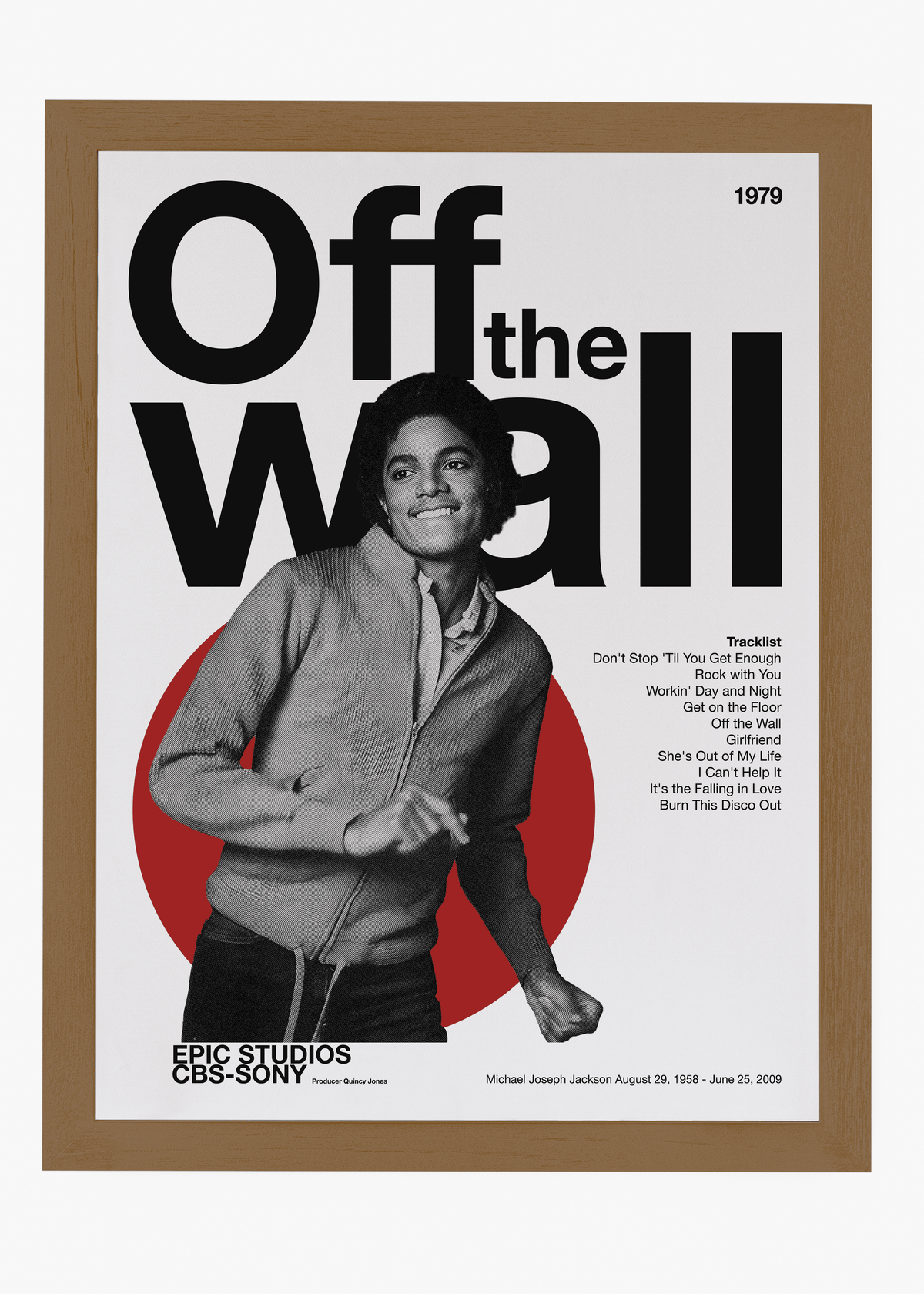 Quadro Michael Jackson Off The Wall Red