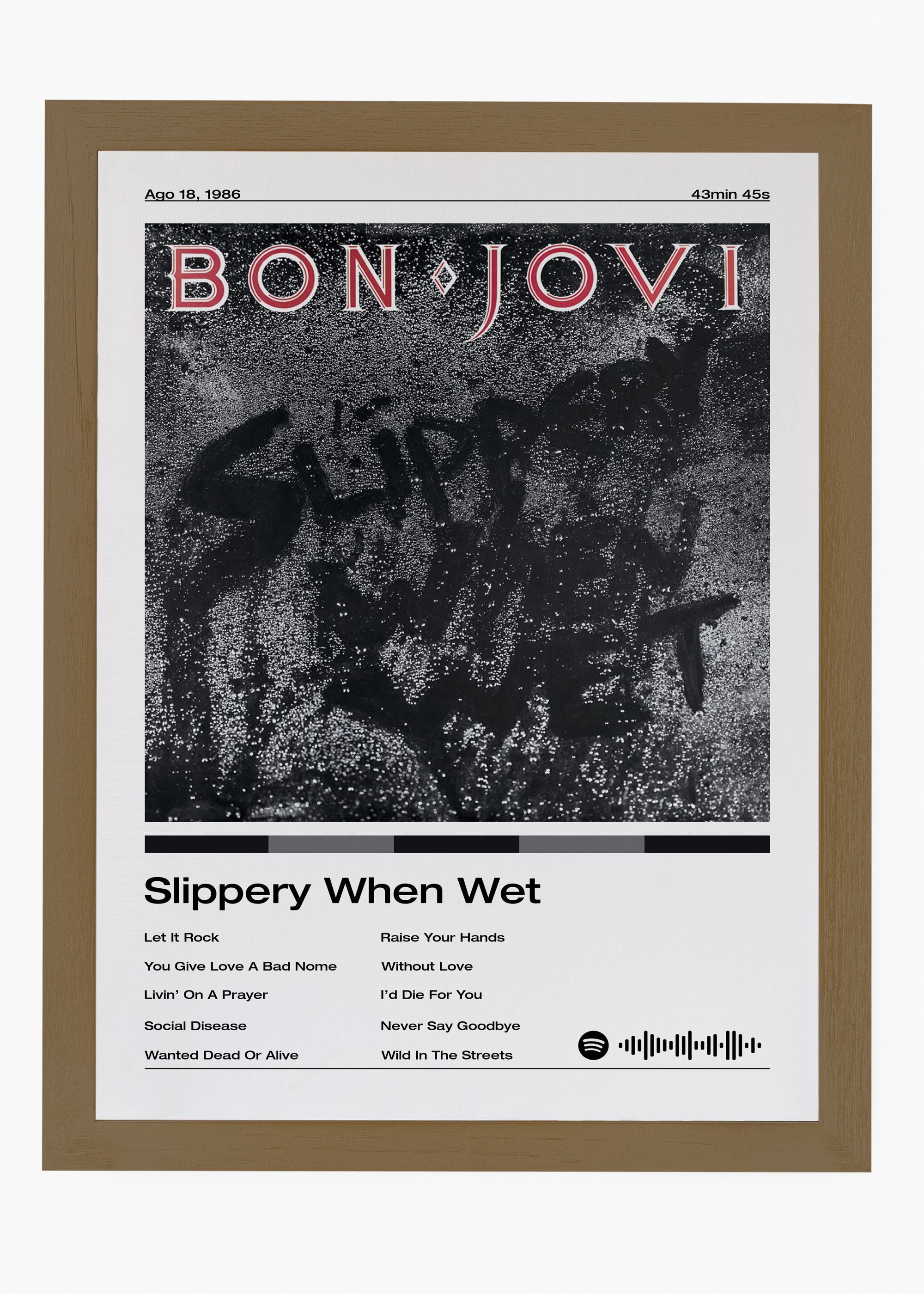 Quadro Bon Jovi Slippery When Wet - 6