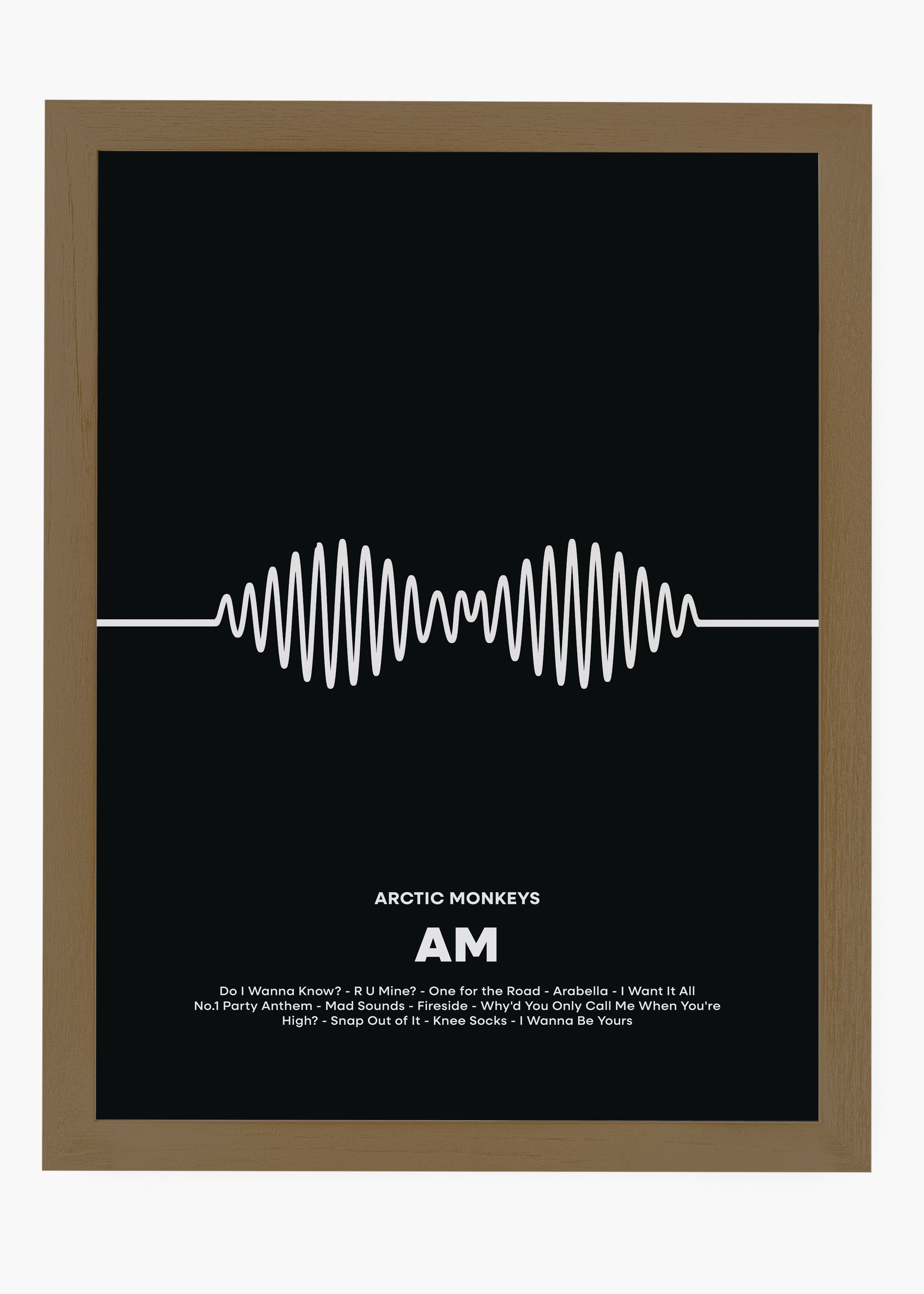 Quadro decorativo Arctic Monkeys AM — arte de rock para parede | Cübe Quadros