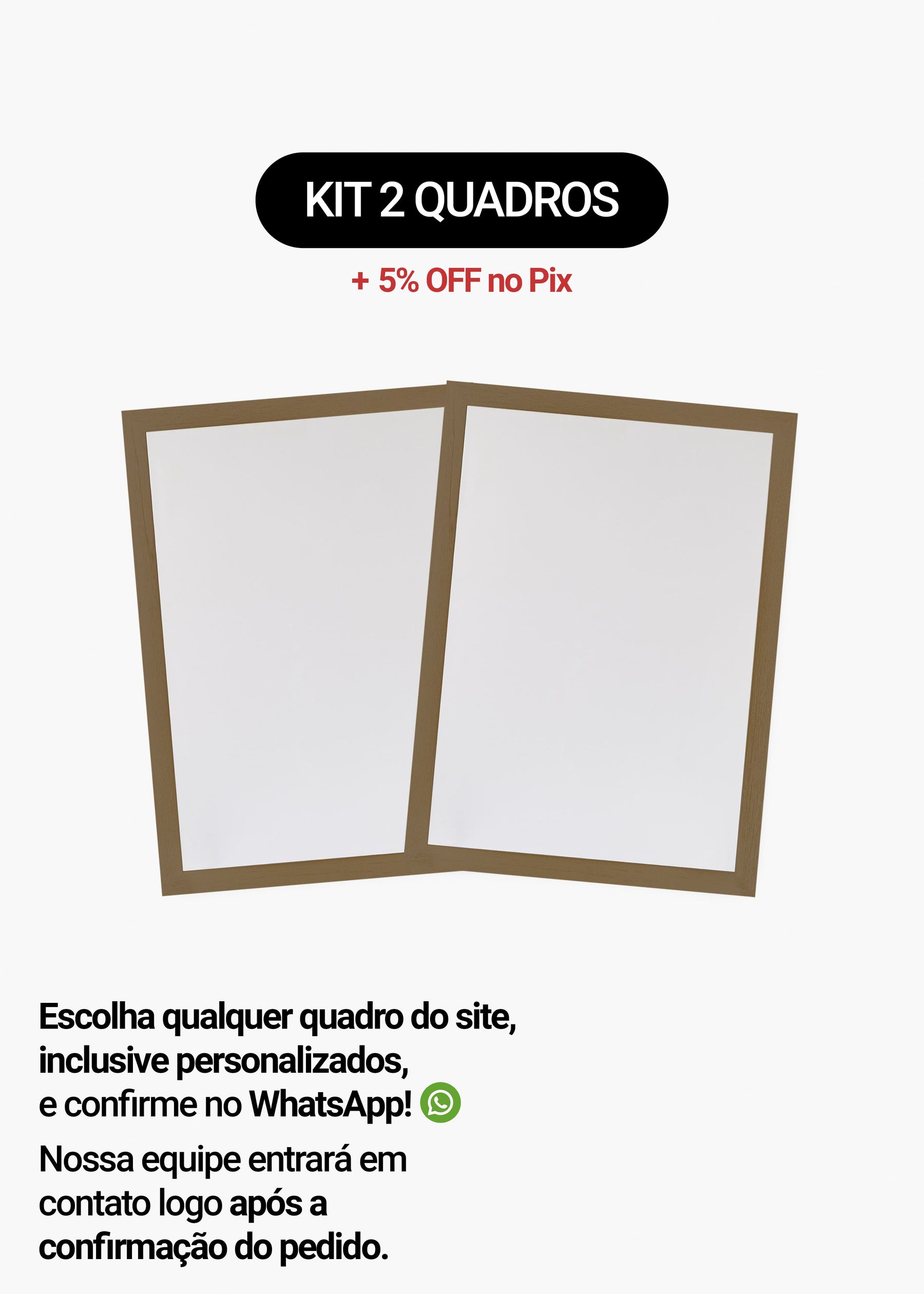 Kit 2 Quadros A Sua Escolha