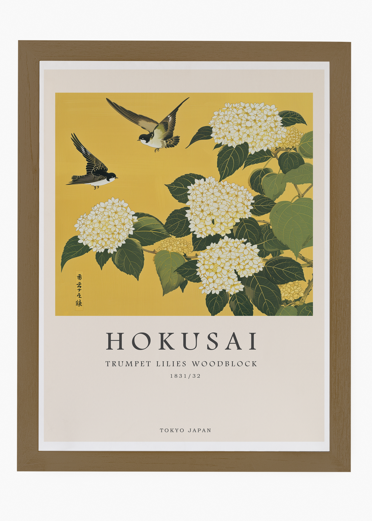 Quadro Japones Hokusai Lilies - 6