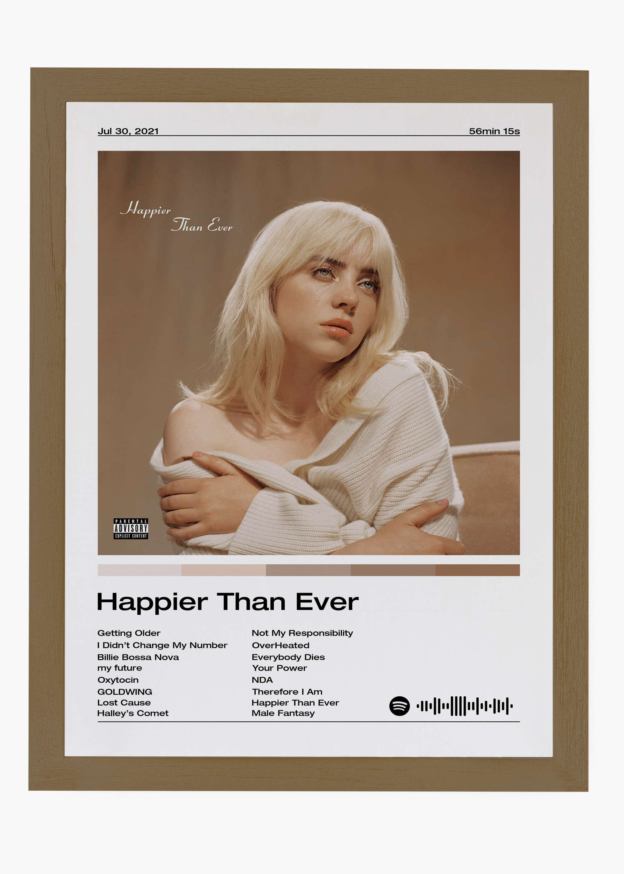 Quadro Billie Eilish Happier Than Ever - 6