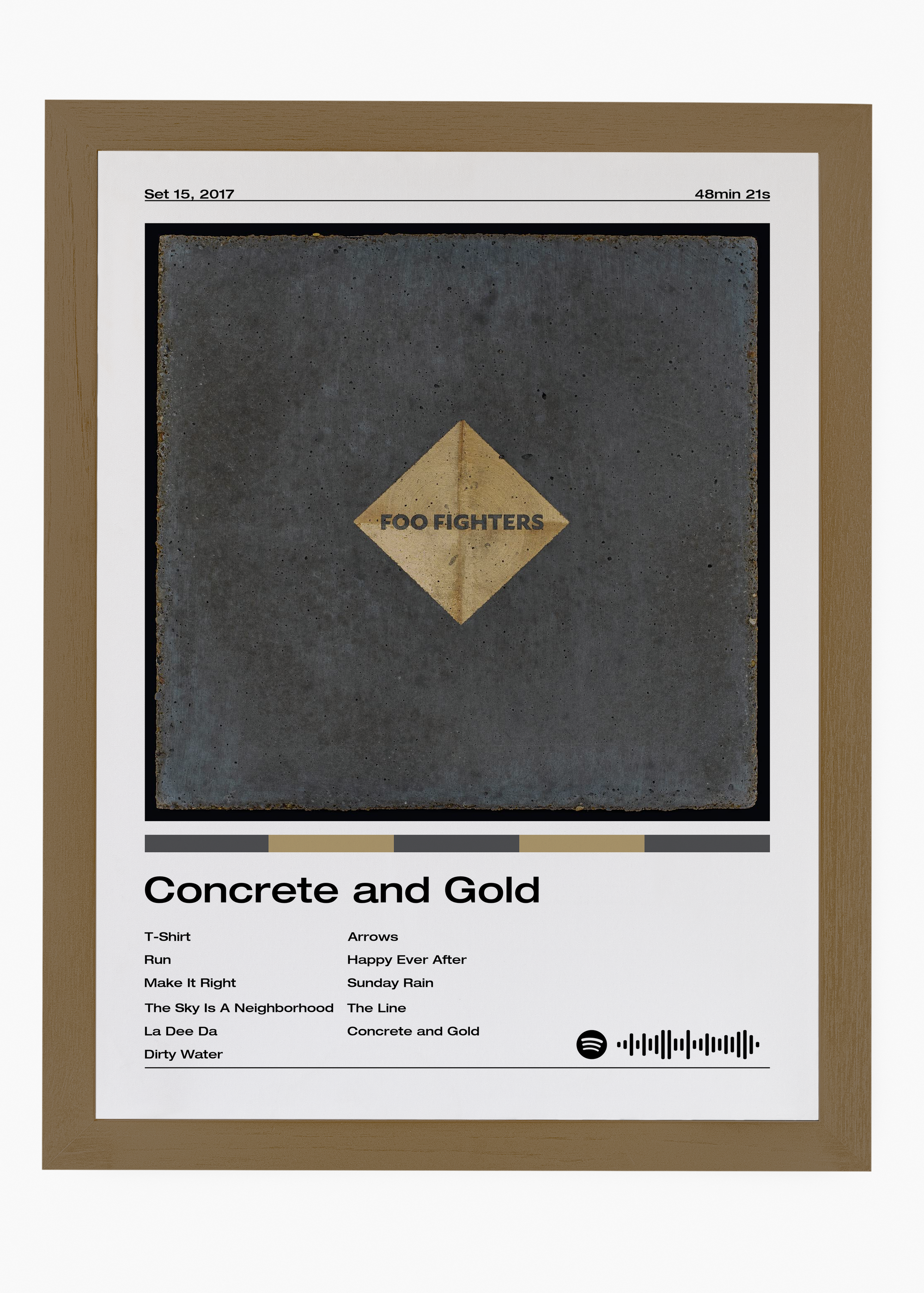 Quadro Foo Fighters Concrete and Gold - 6