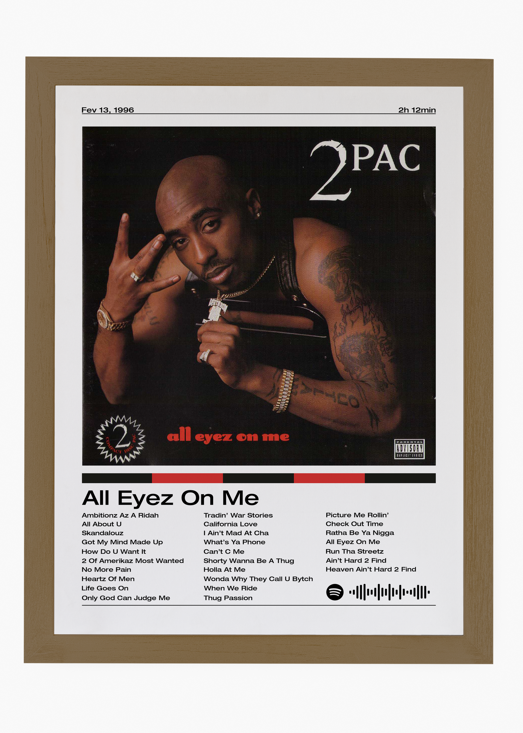 Quadro 2PAC All Eyez On Me - 6