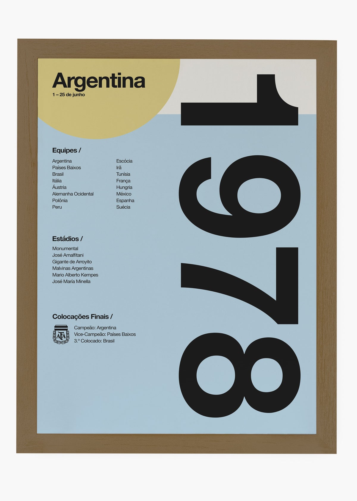 Quadro Copa do Mundo Argentina 1978