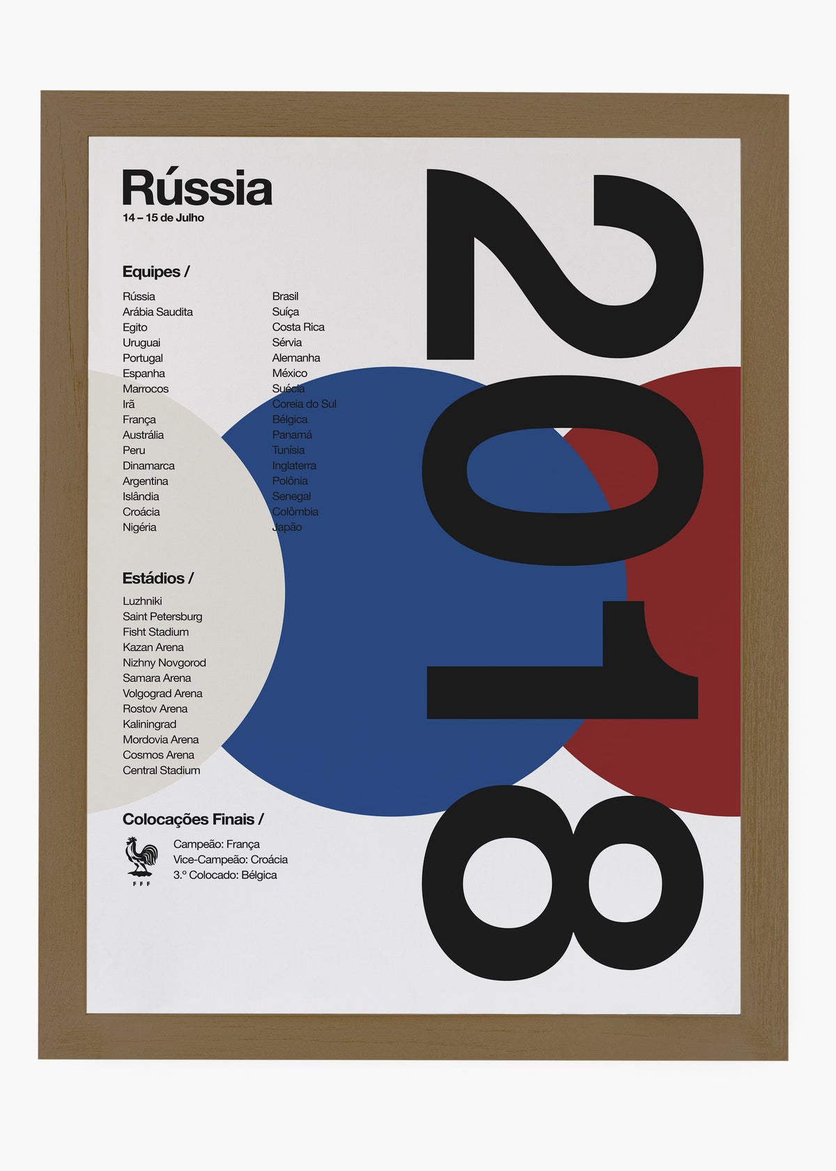 Quadro Copa do Mundo Russia 2018