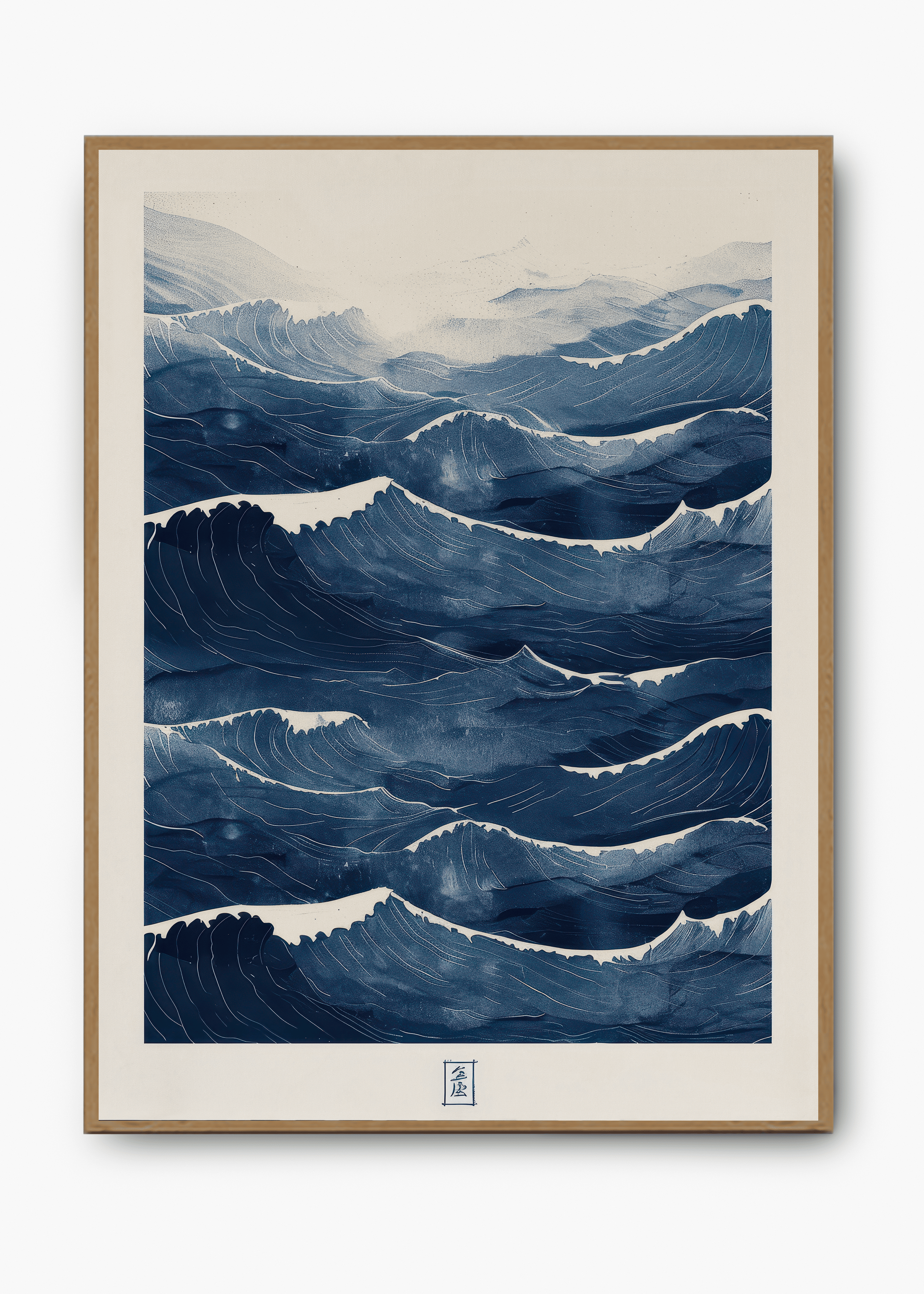 Quadro Japonês The Blue Waves