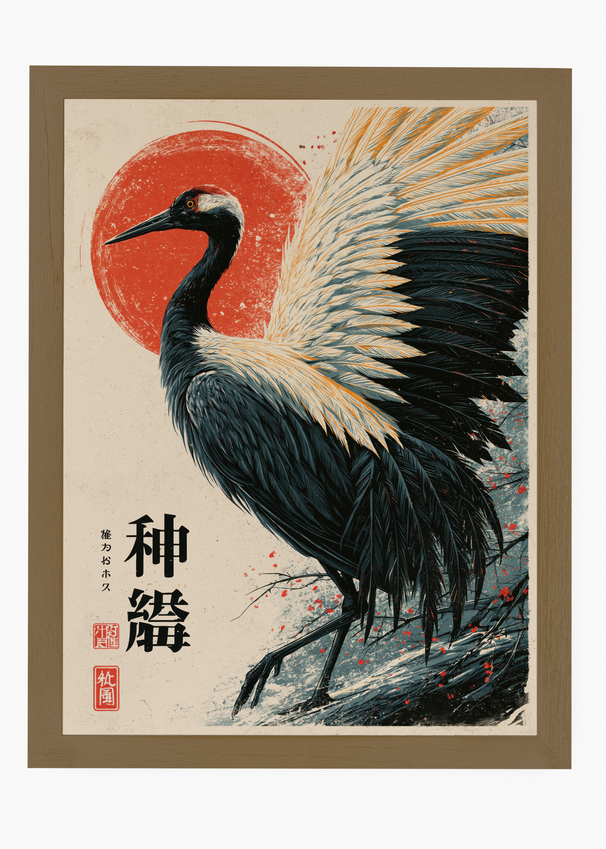 Quadro Japonês Crane at Dawn - 6