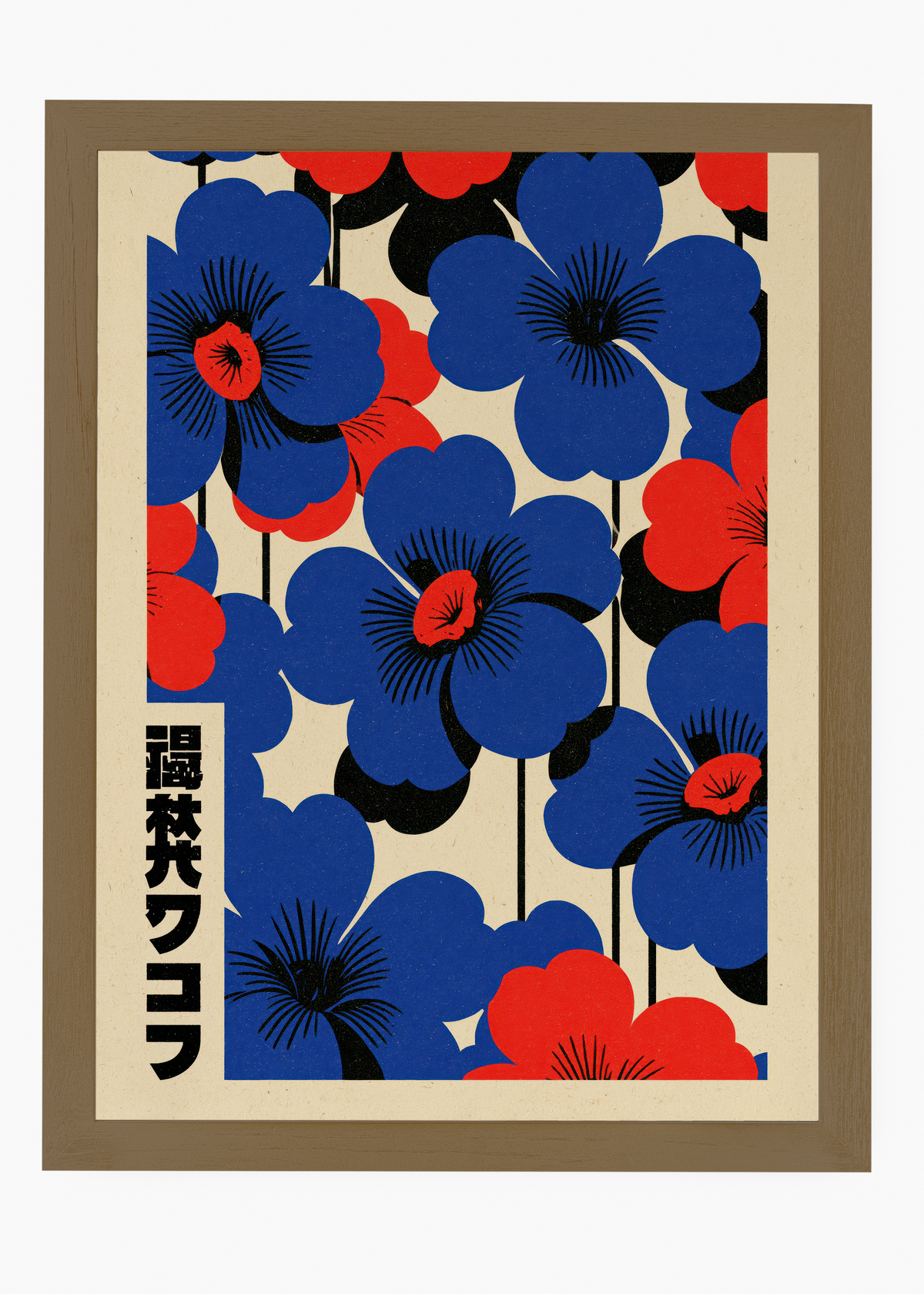 Quadro Japonês Flores Índigo - 6