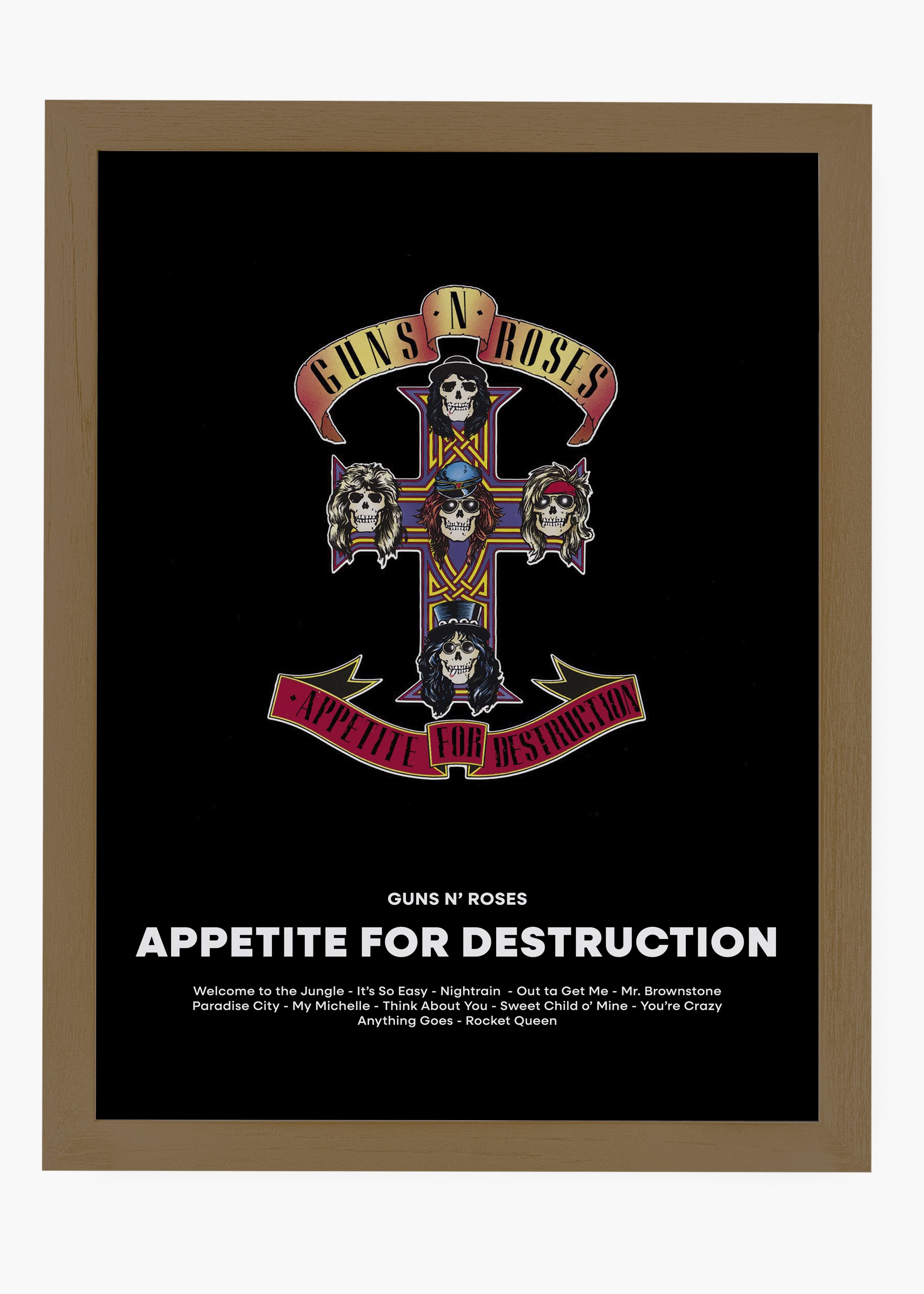 Quadro Guns N' Roses Appetite For Destruction Capa