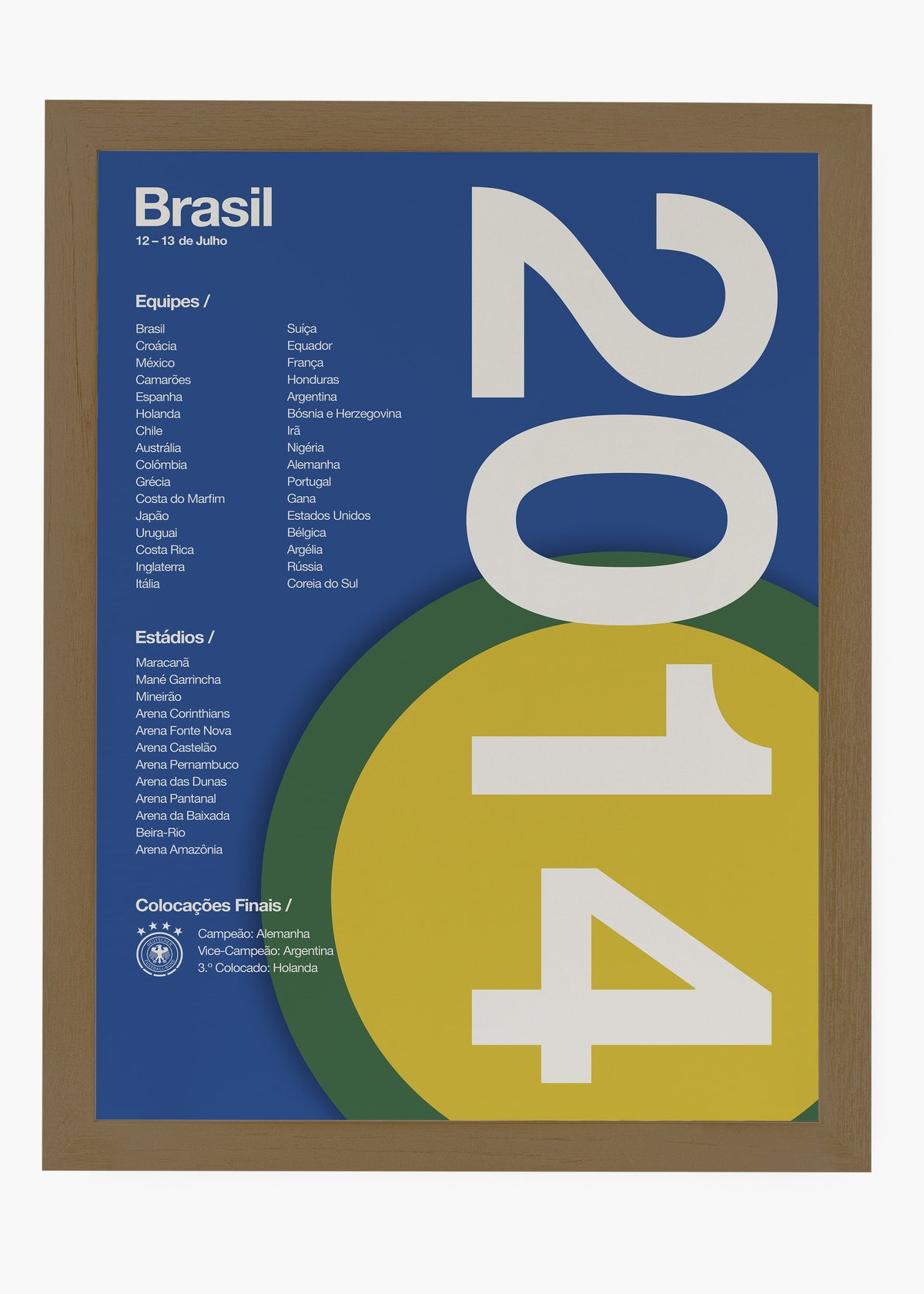 Quadro Copa do Mundo Brasil 2014