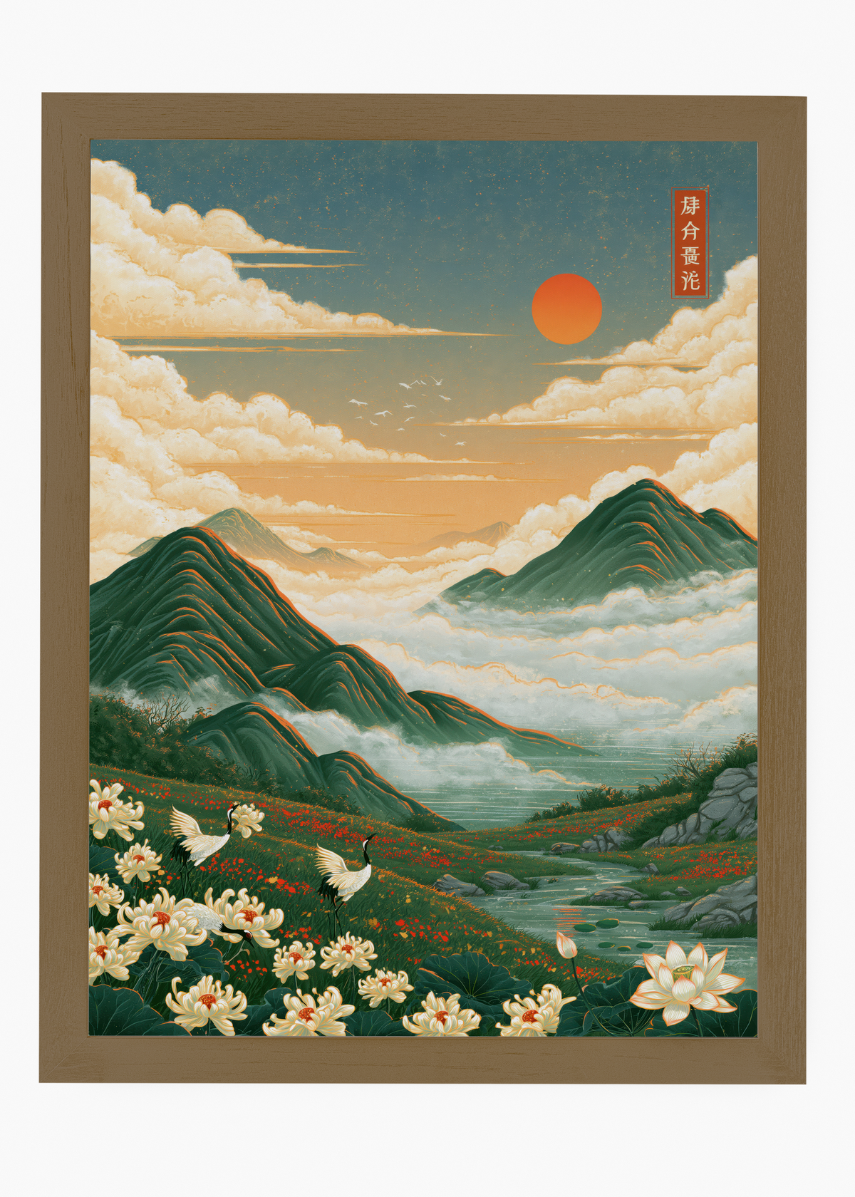 Quadro Japonês Crane Valley - 6