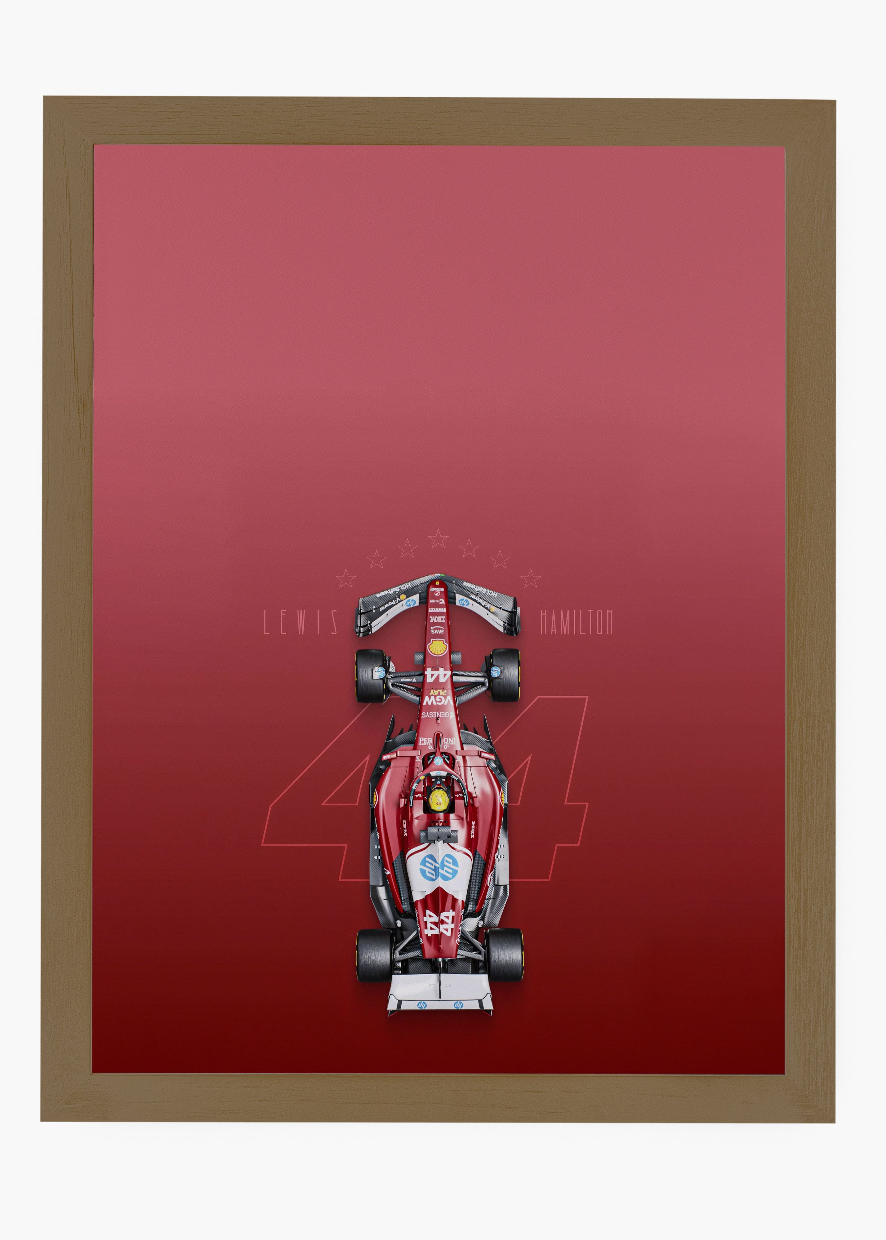Quadro Lewis Hamilton Ferrari