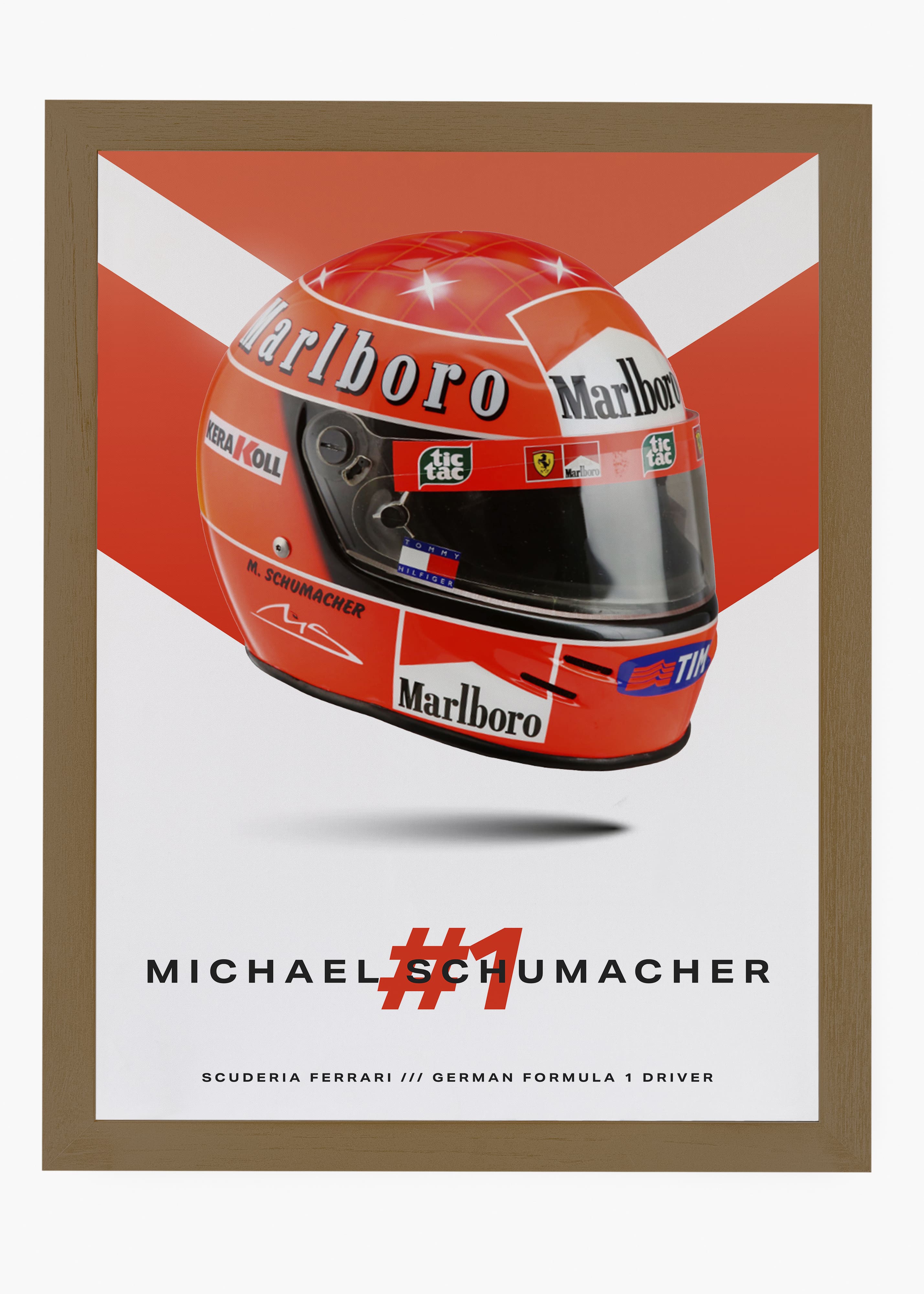 Quadro decorativo Michael Schumacher #1 — arte de automobilismo para parede | Cübe Quadros