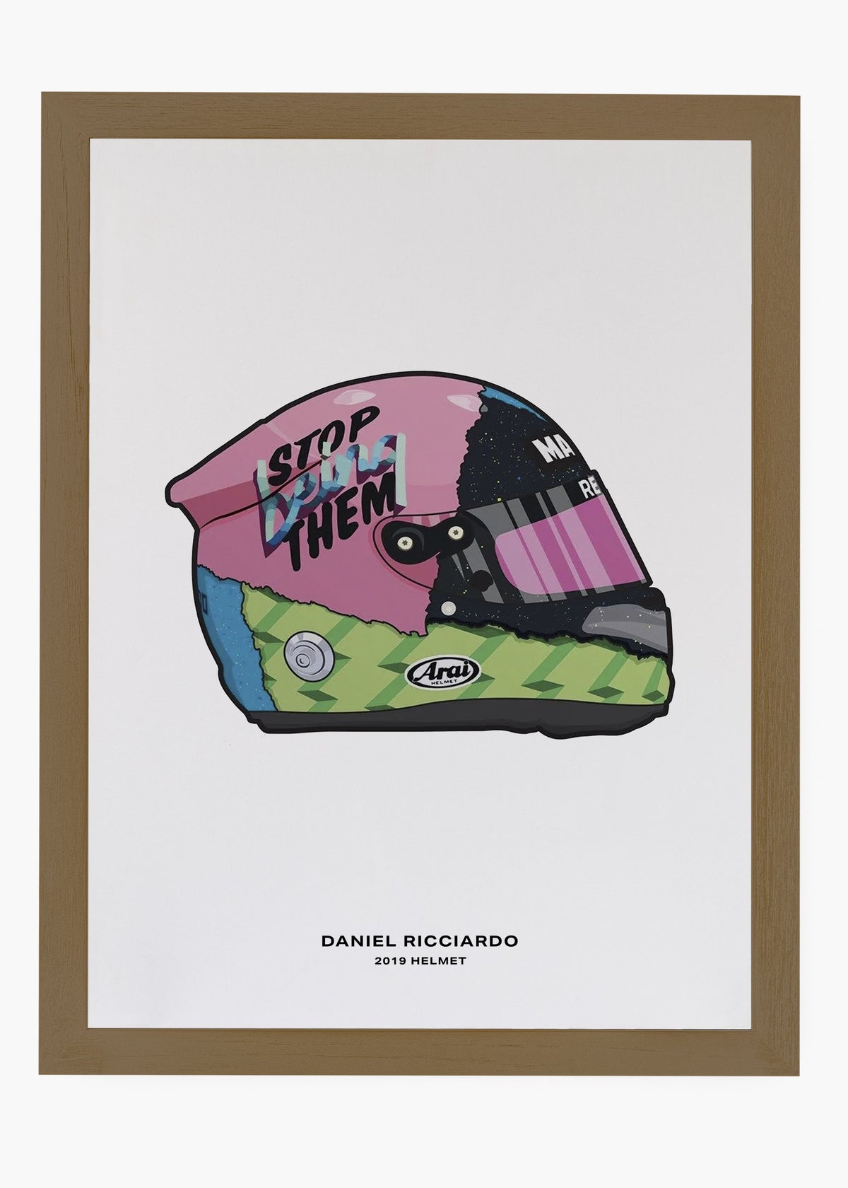 Quadro decorativo Daniel Ricciardo 2019 — arte de automobilismo para parede | Cübe Quadros