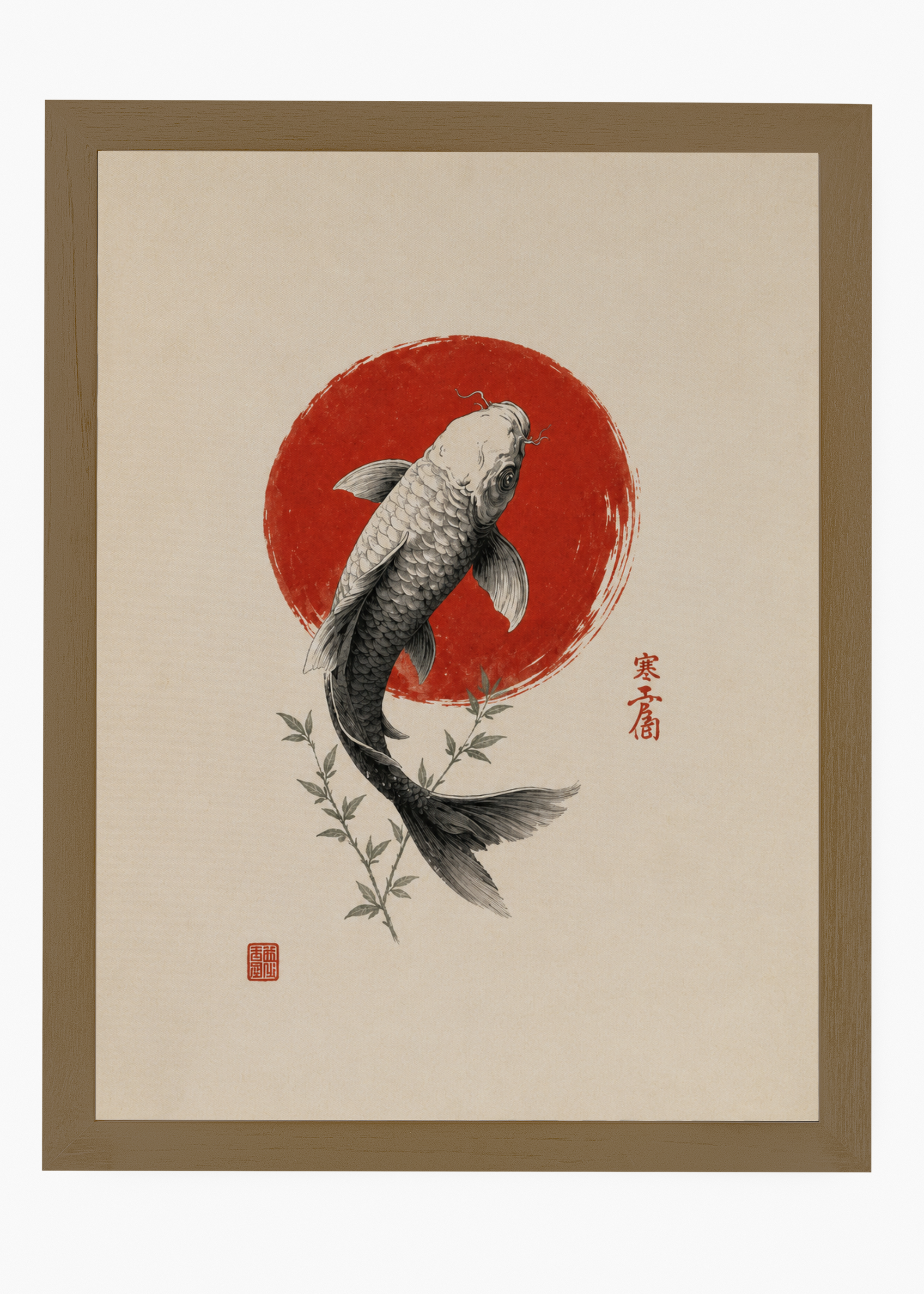 Quadro Japonês Koi Enso - 6