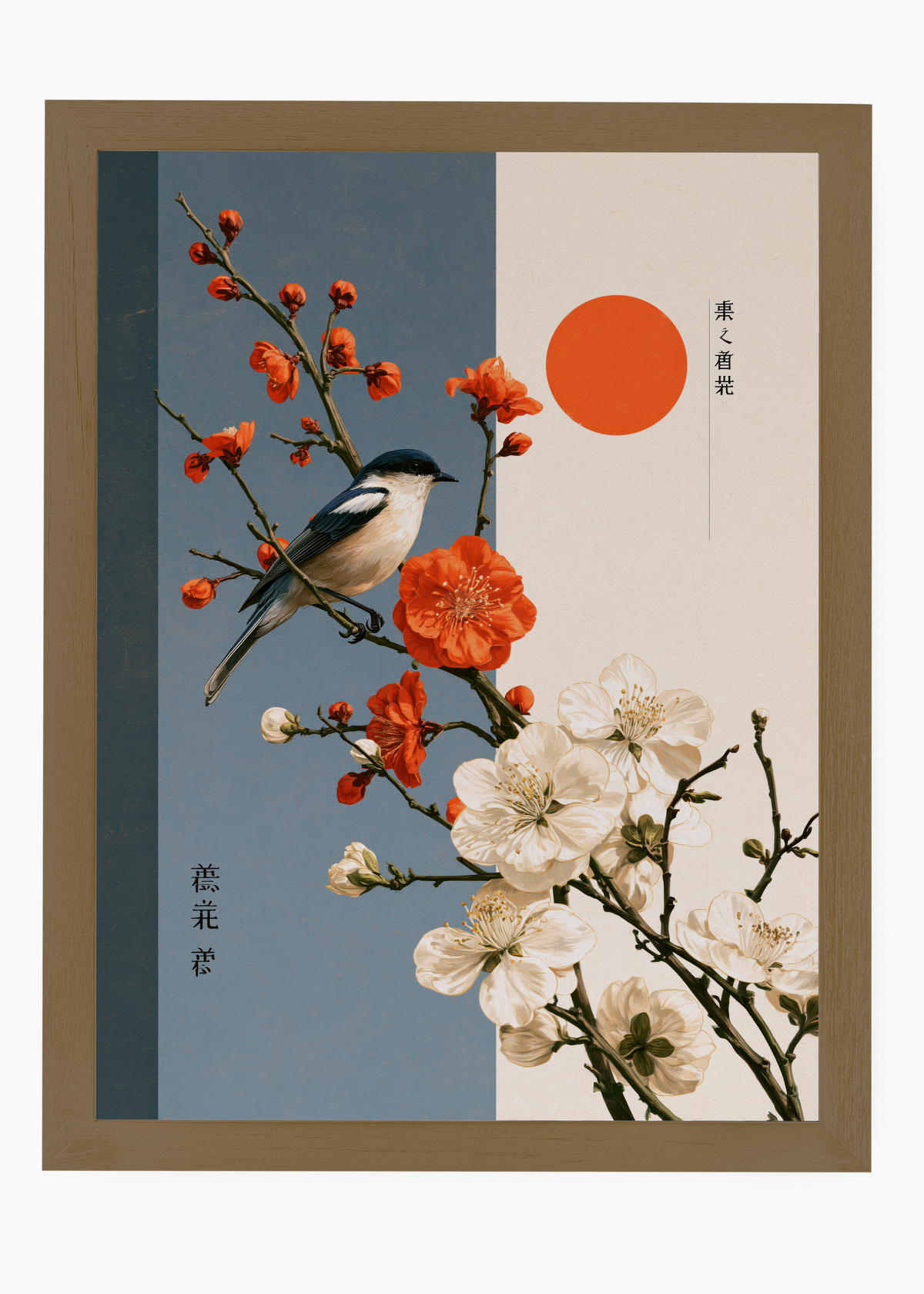 Quadro Japonês Bird & Blossoms - 6