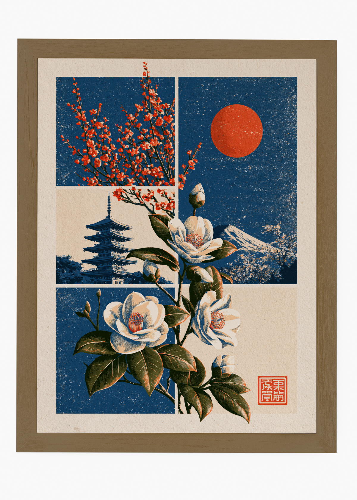Quadro Japonês Blossom Collage - 6