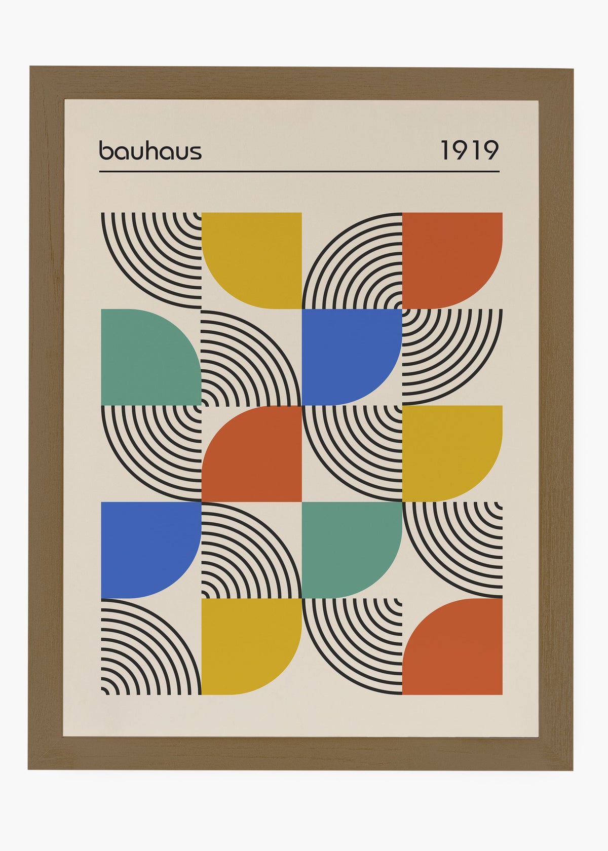 Quadro Bauhaus Geometric Harmony