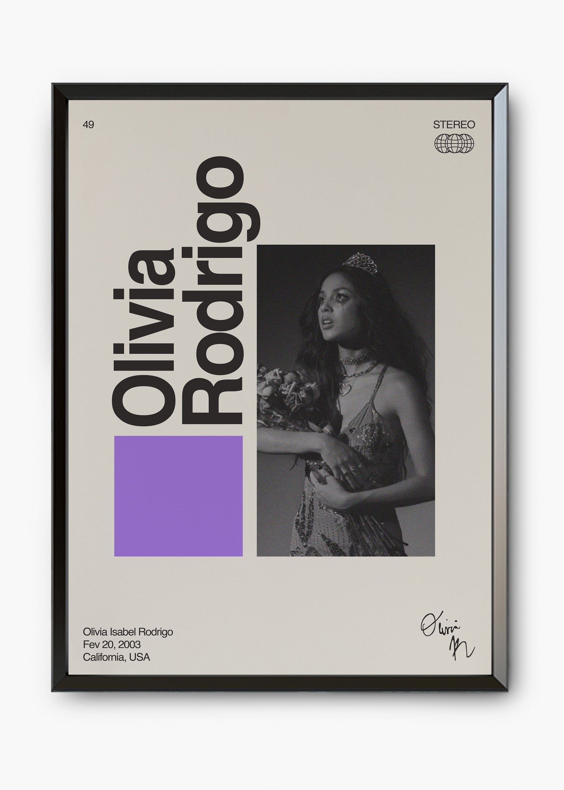 Quadro Signature Olivia Rodrigo