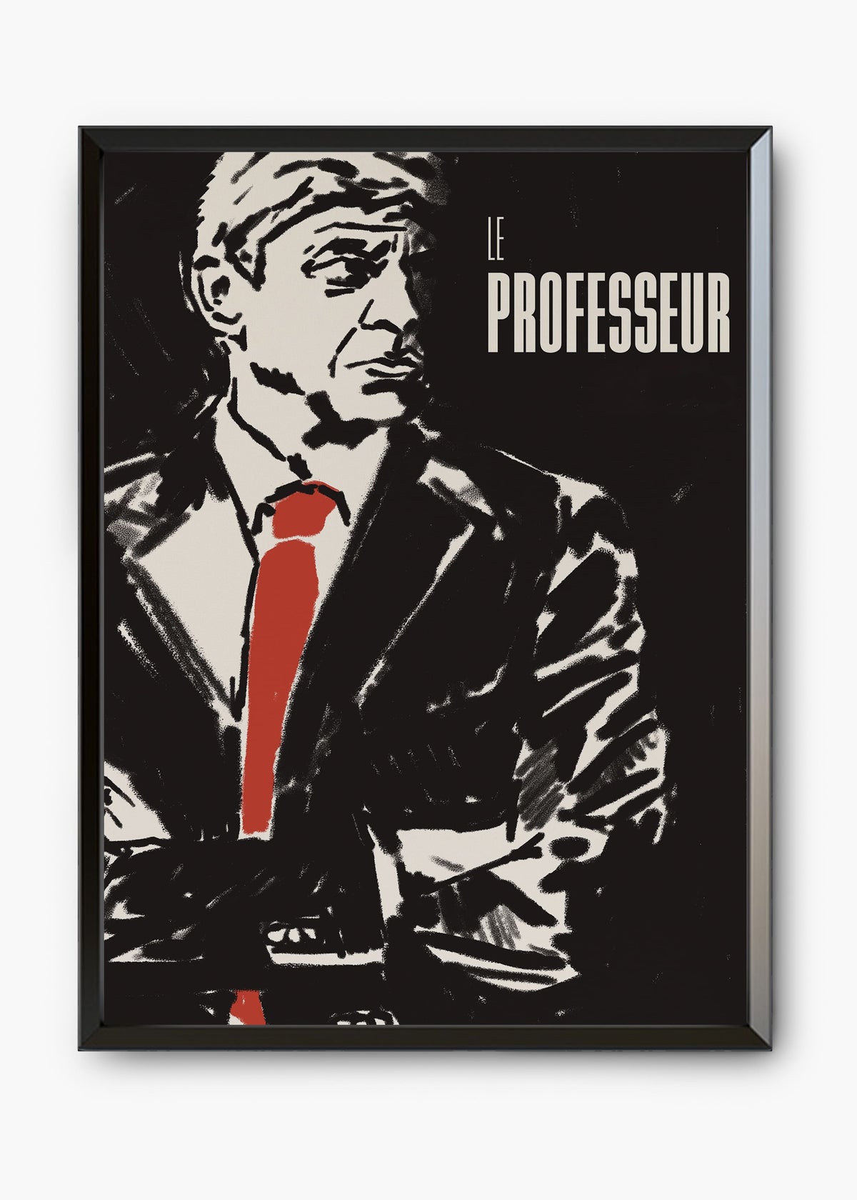 Quadro decorativo Arsene Wenger Le Professeur Arsenal — arte de futebol para parede | Cübe Quadros