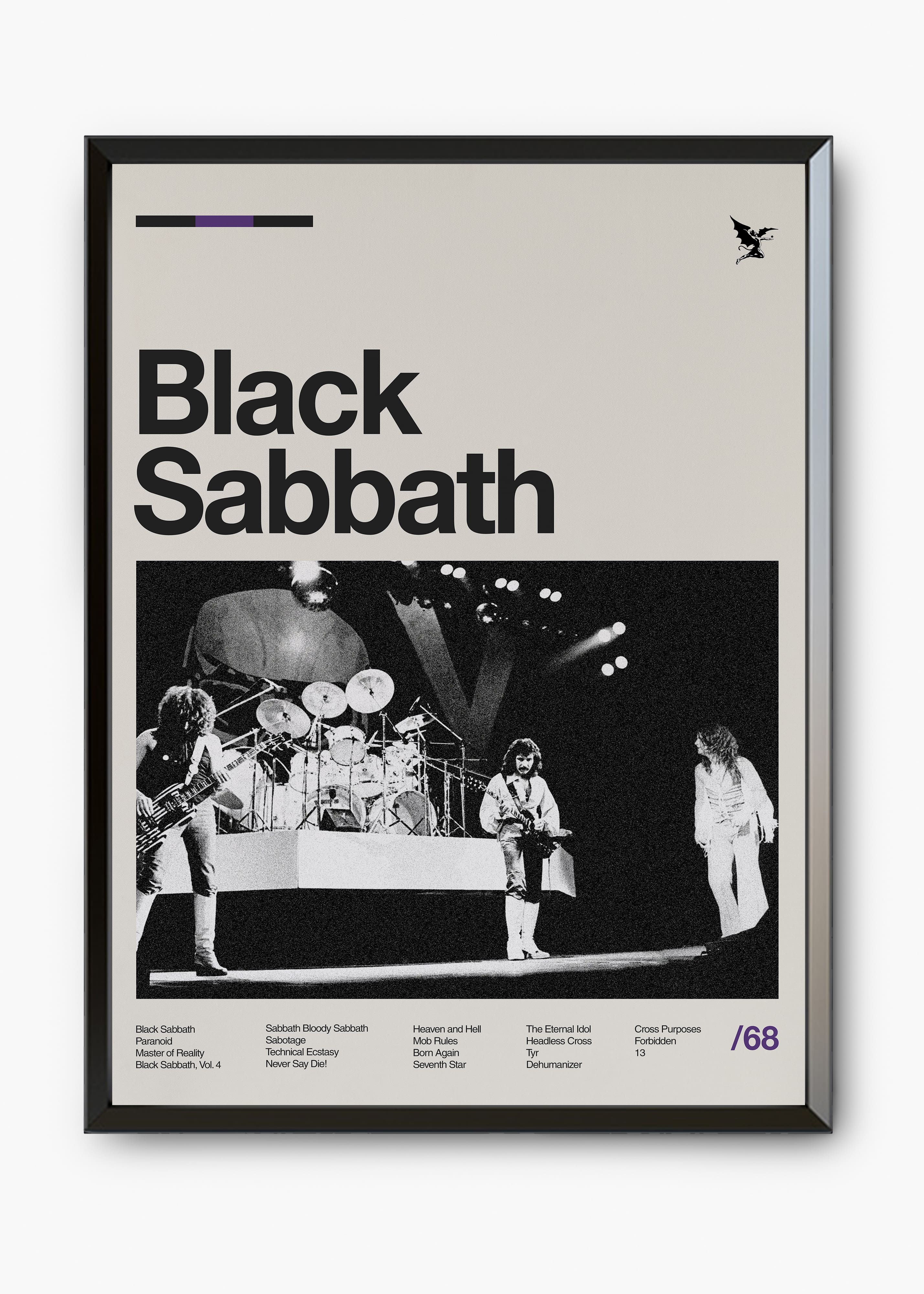 Quadro Black Sabbath Banda
