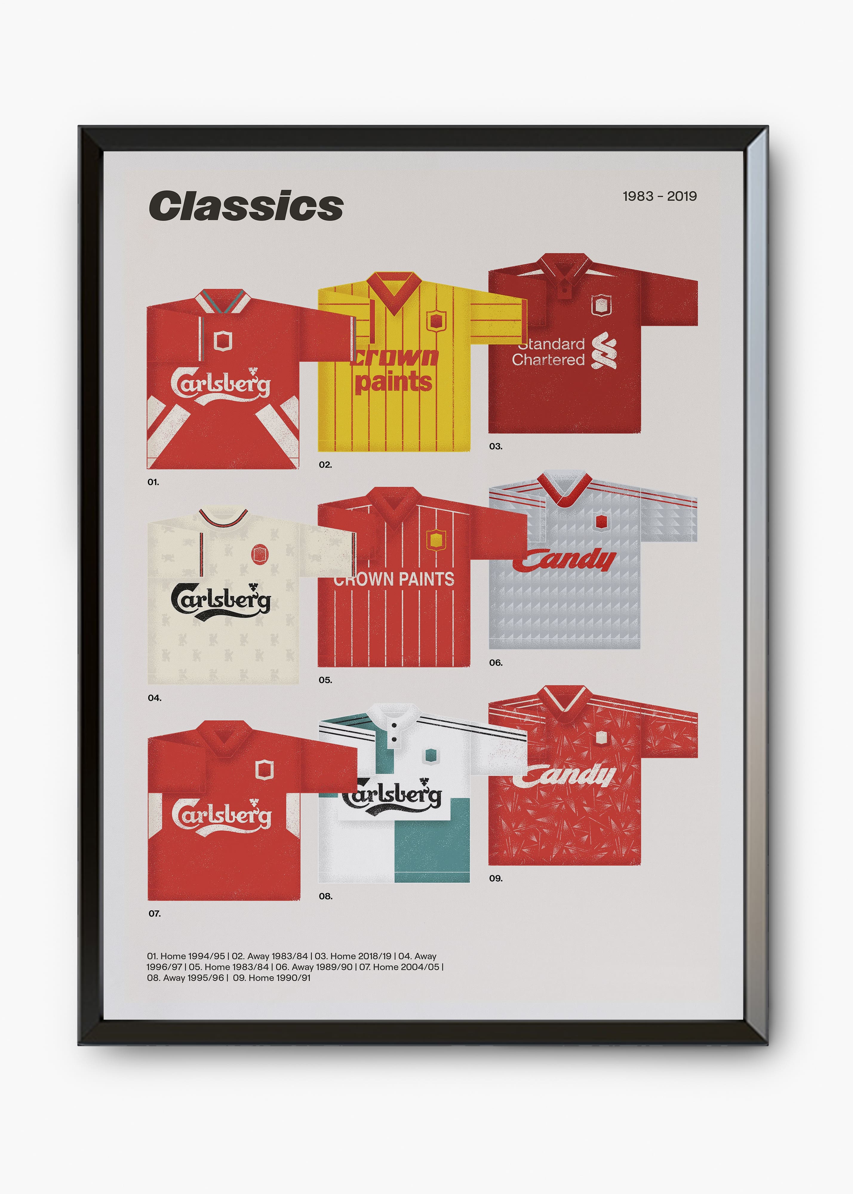 Quadro decorativo Liverpool Classics — arte de futebol para parede | Cübe Quadros