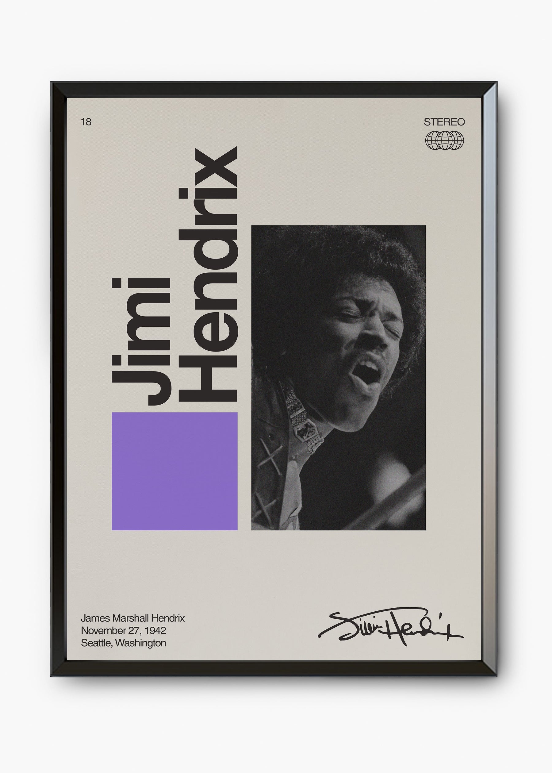 Quadro Signature Jimi Hendrix