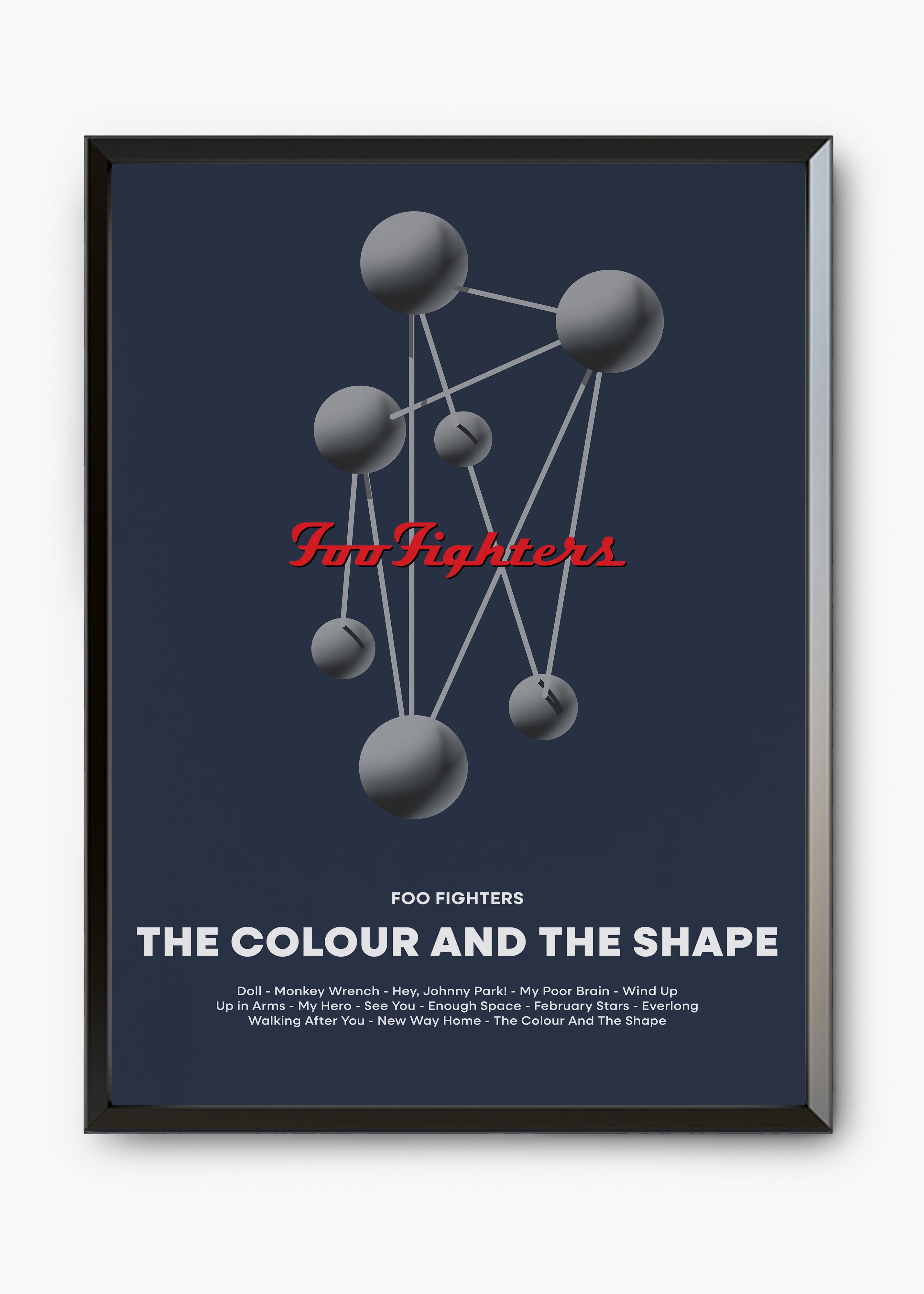 Quadro decorativo Foo Fighters The Colour and the Shape — arte de rock para parede | Cübe Quadros