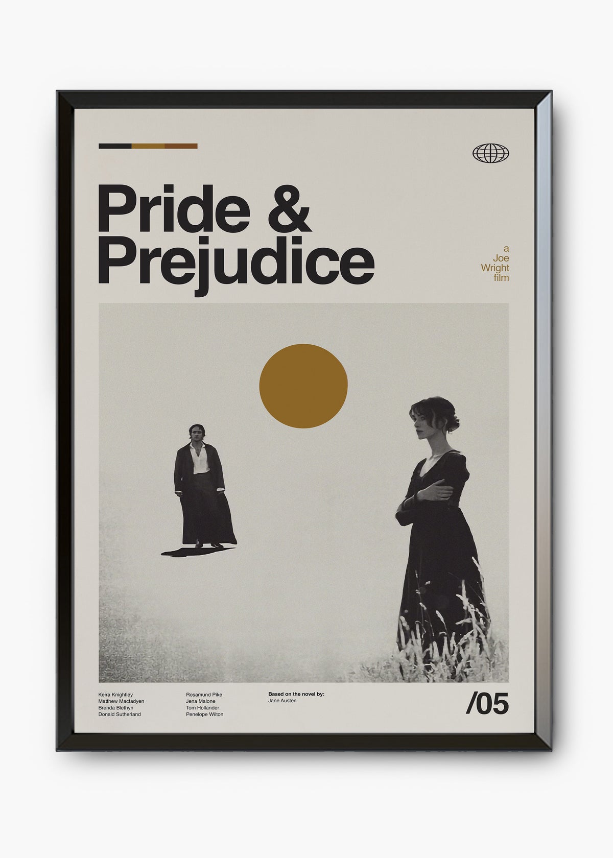 Quadro decorativo Orgulho e Preconceito — arte de cinema para parede | Cübe Quadros